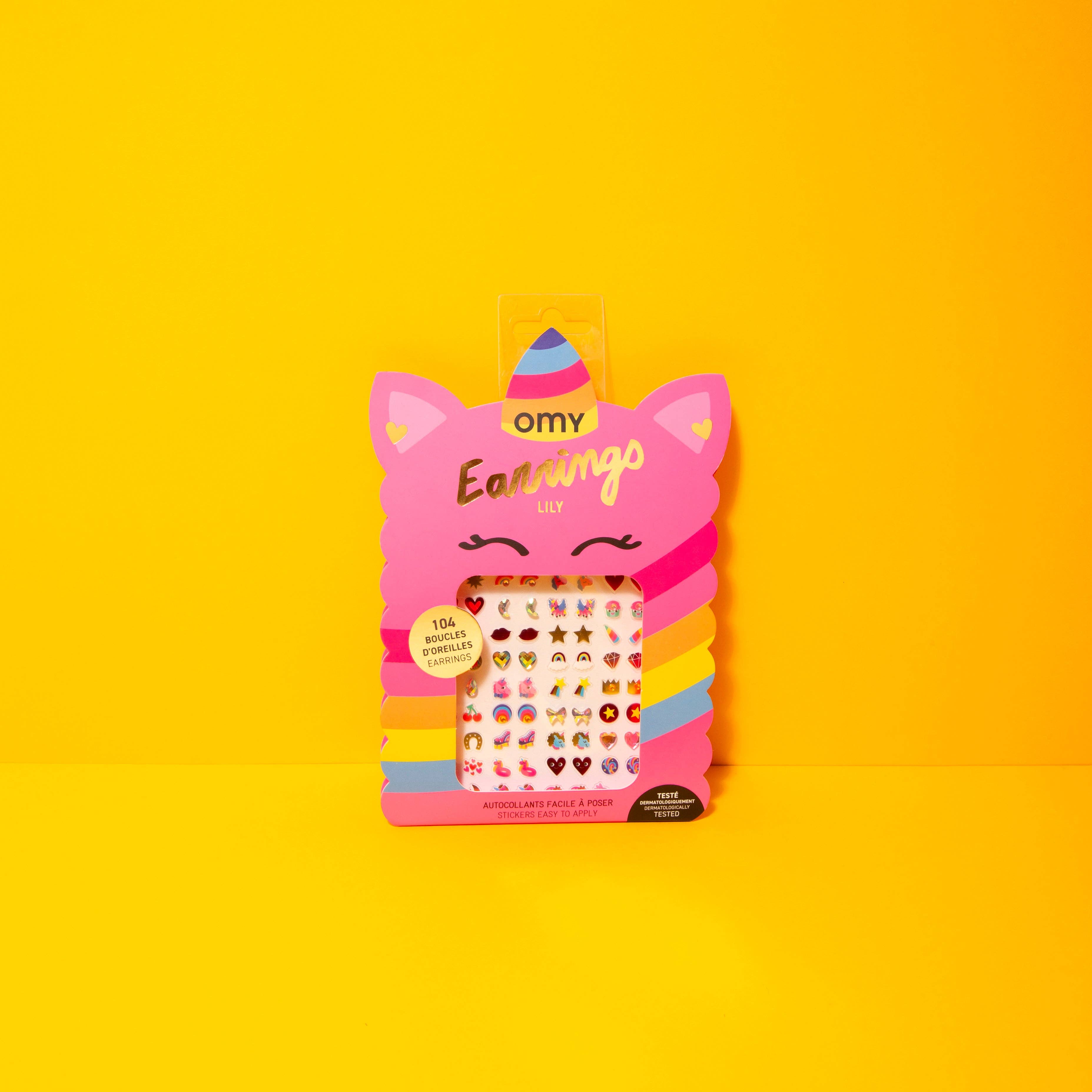 KIDS STICKY EARRINGS - UNICORN