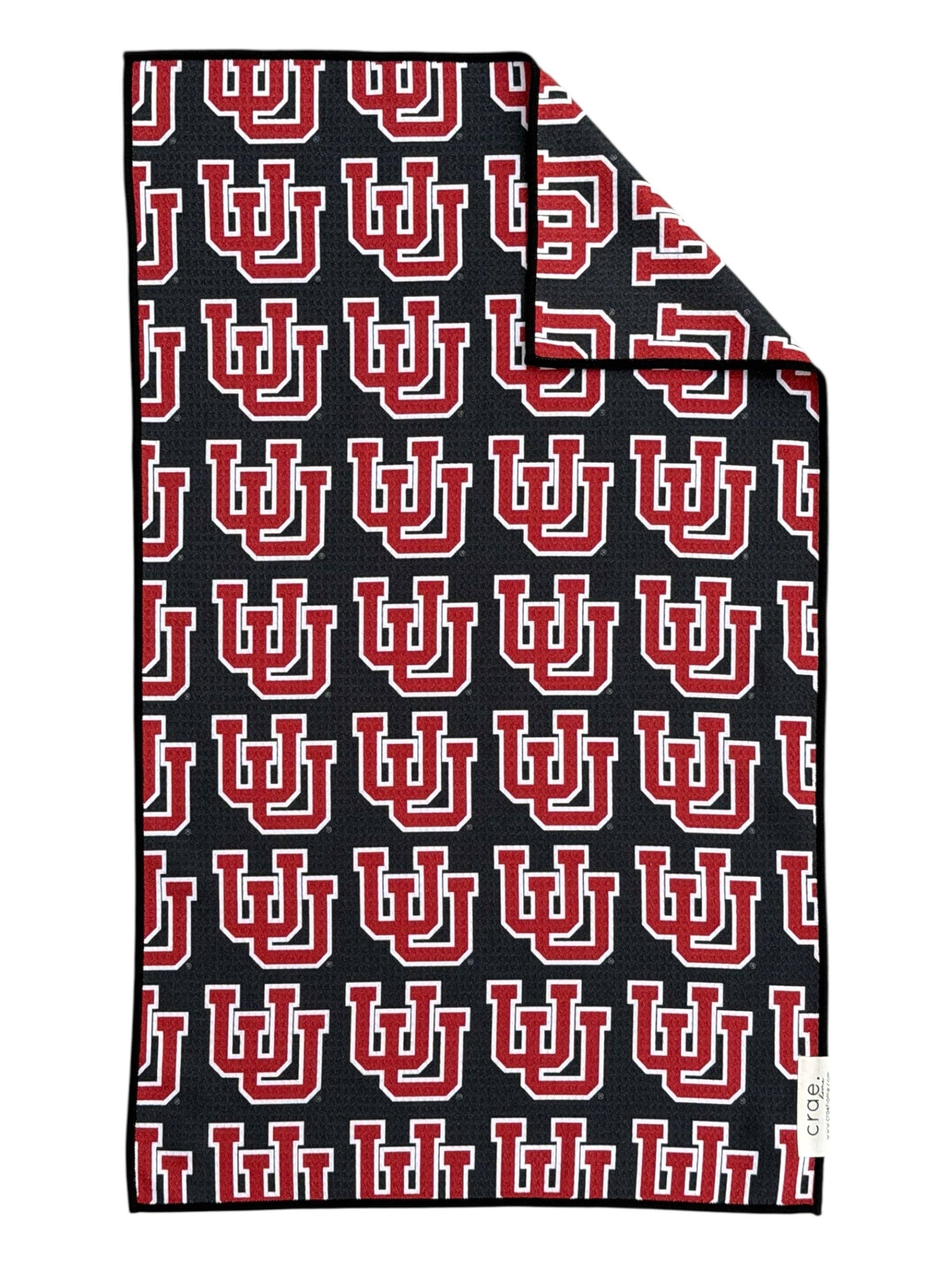 Utes: Double-Sided Hand Towel: White/Red / Hand Towel (17 in x 27 in)