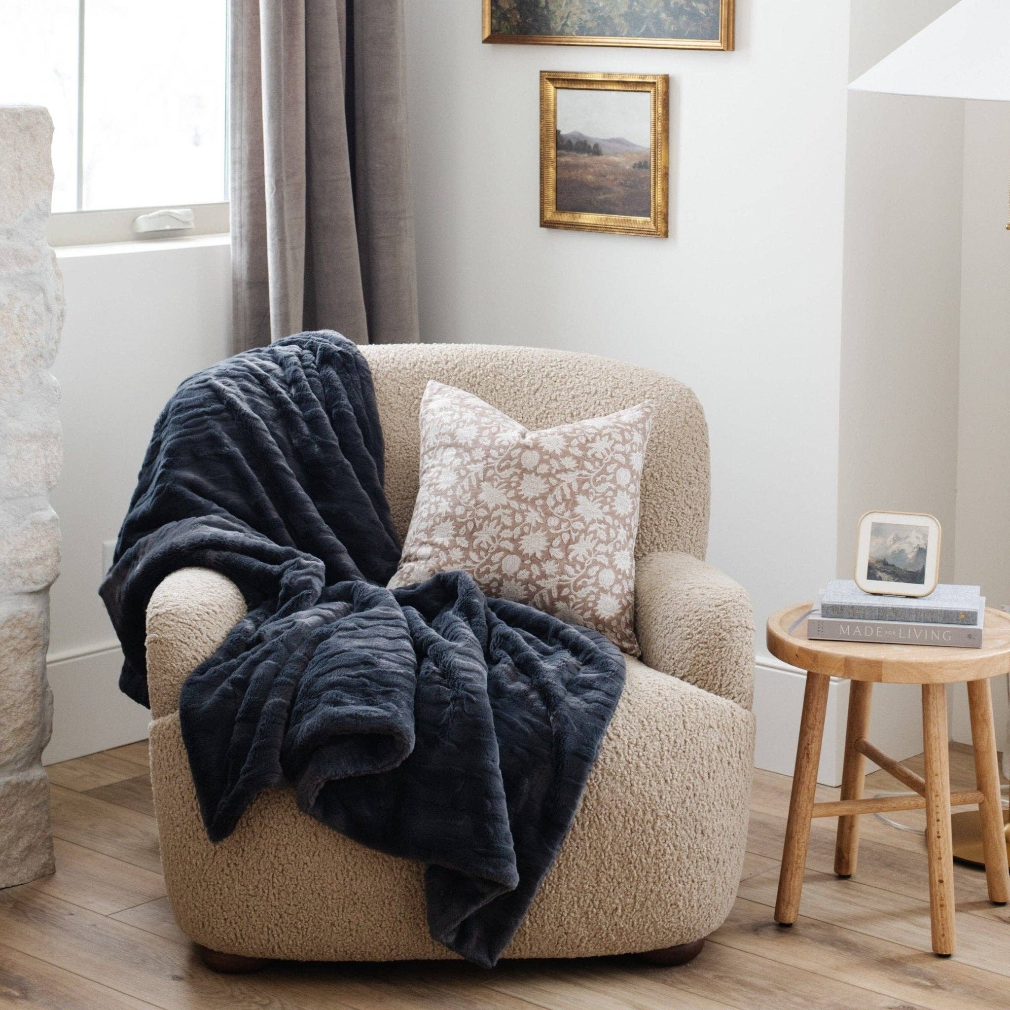 PATTERNED FAUX FUR THROW BLANKETS: Fir
