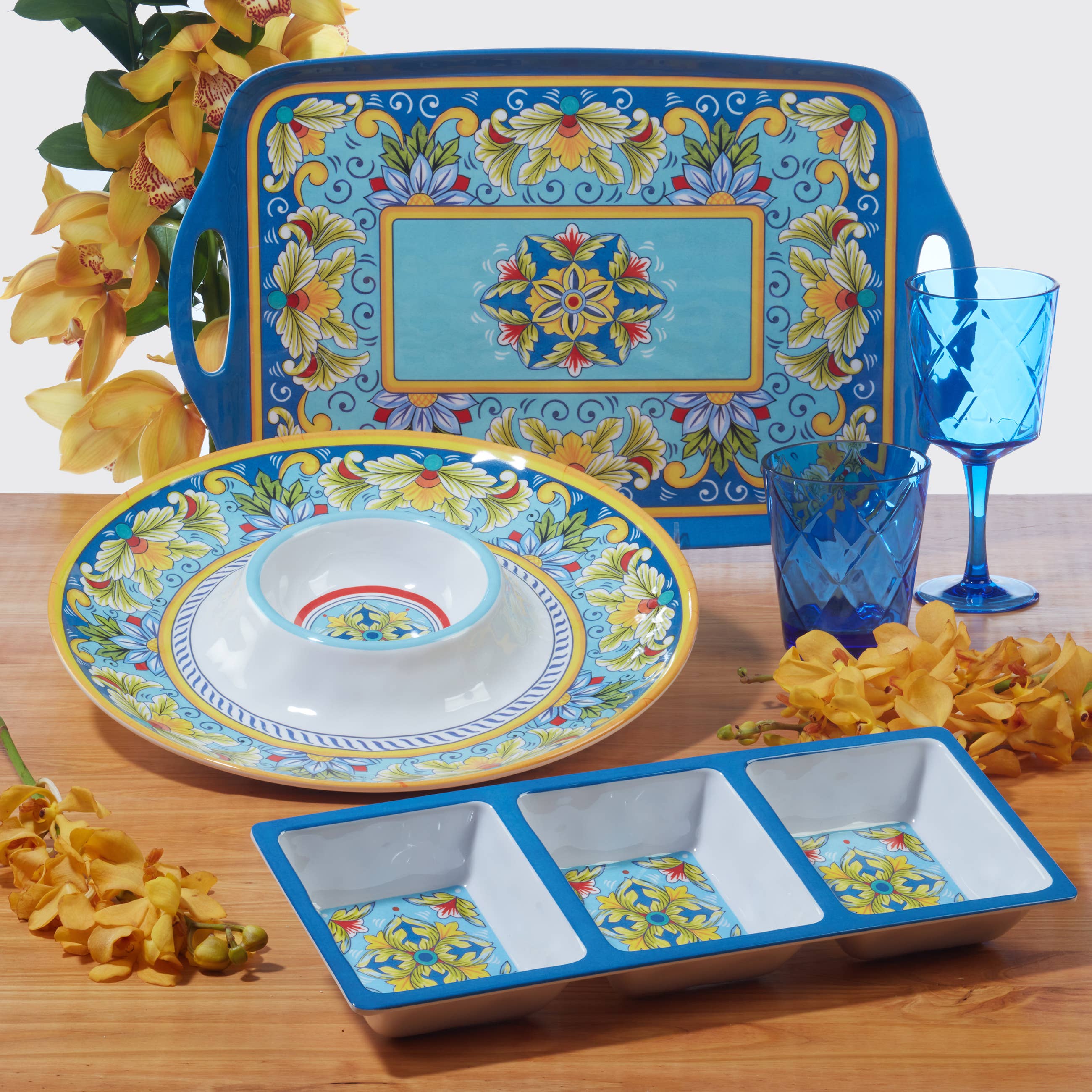 Palermo Melamine Large Serving Bowl 13.75 x 2.75