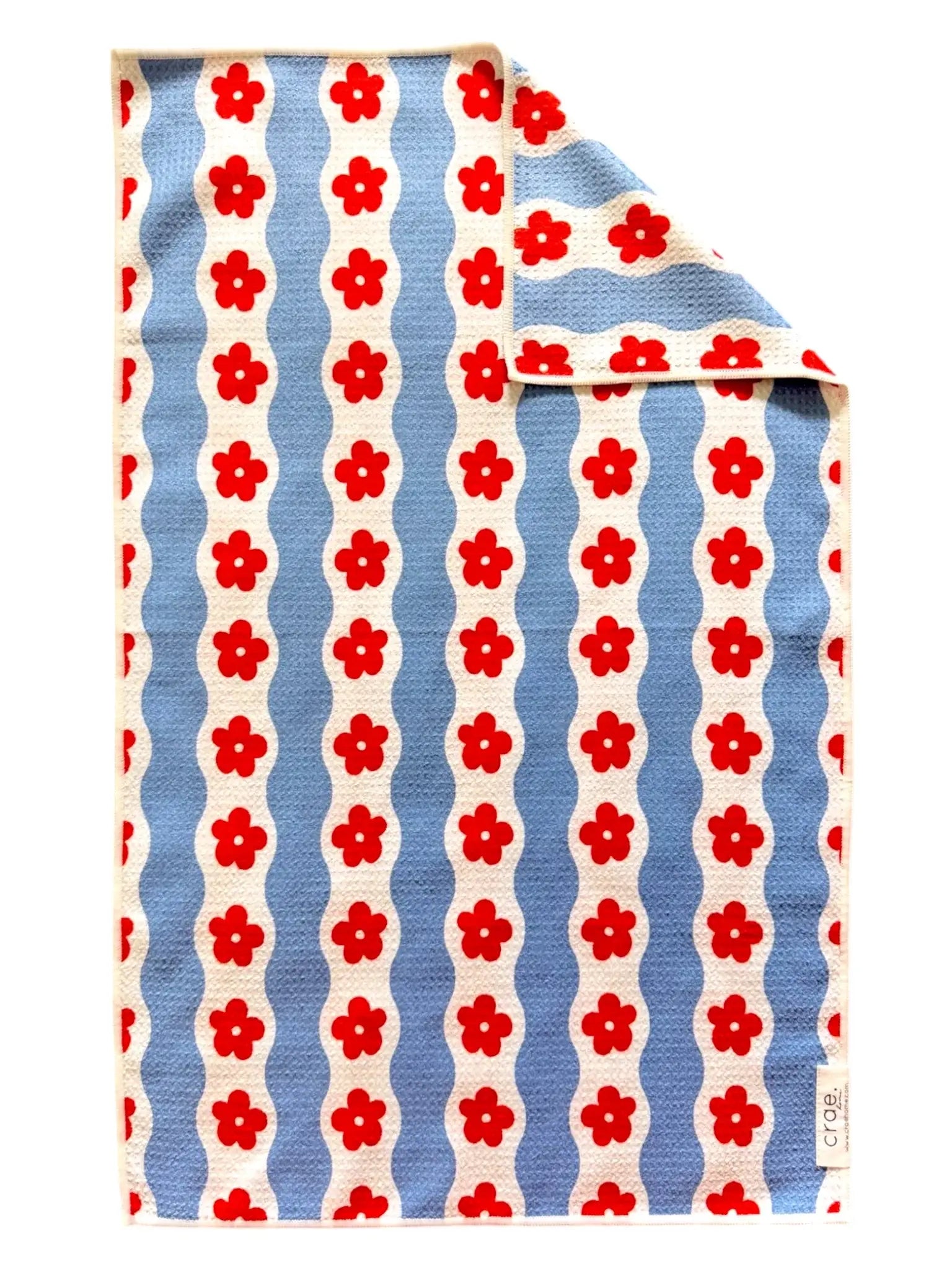 Betty: Double-Sided Hand Towel: Blue/White / Hand Towel (17 in x 27 in)