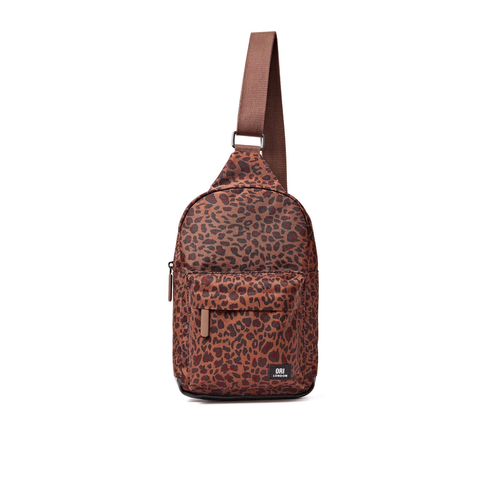 Willesden Sling in Mini Leopard Canvas: Large