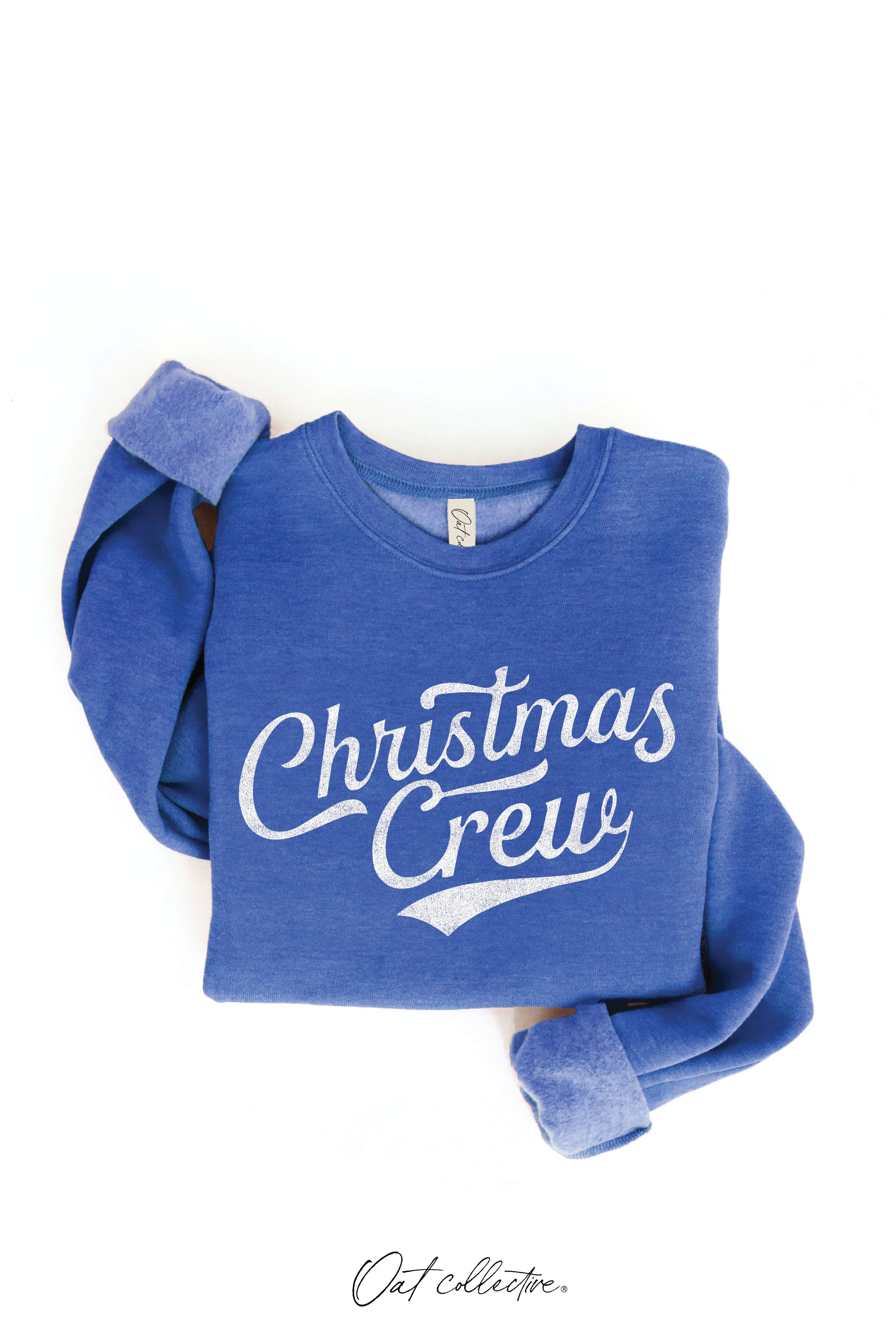 CHRISTMAS CREW Graphic Sweatshirt : HEATHER DUST / L