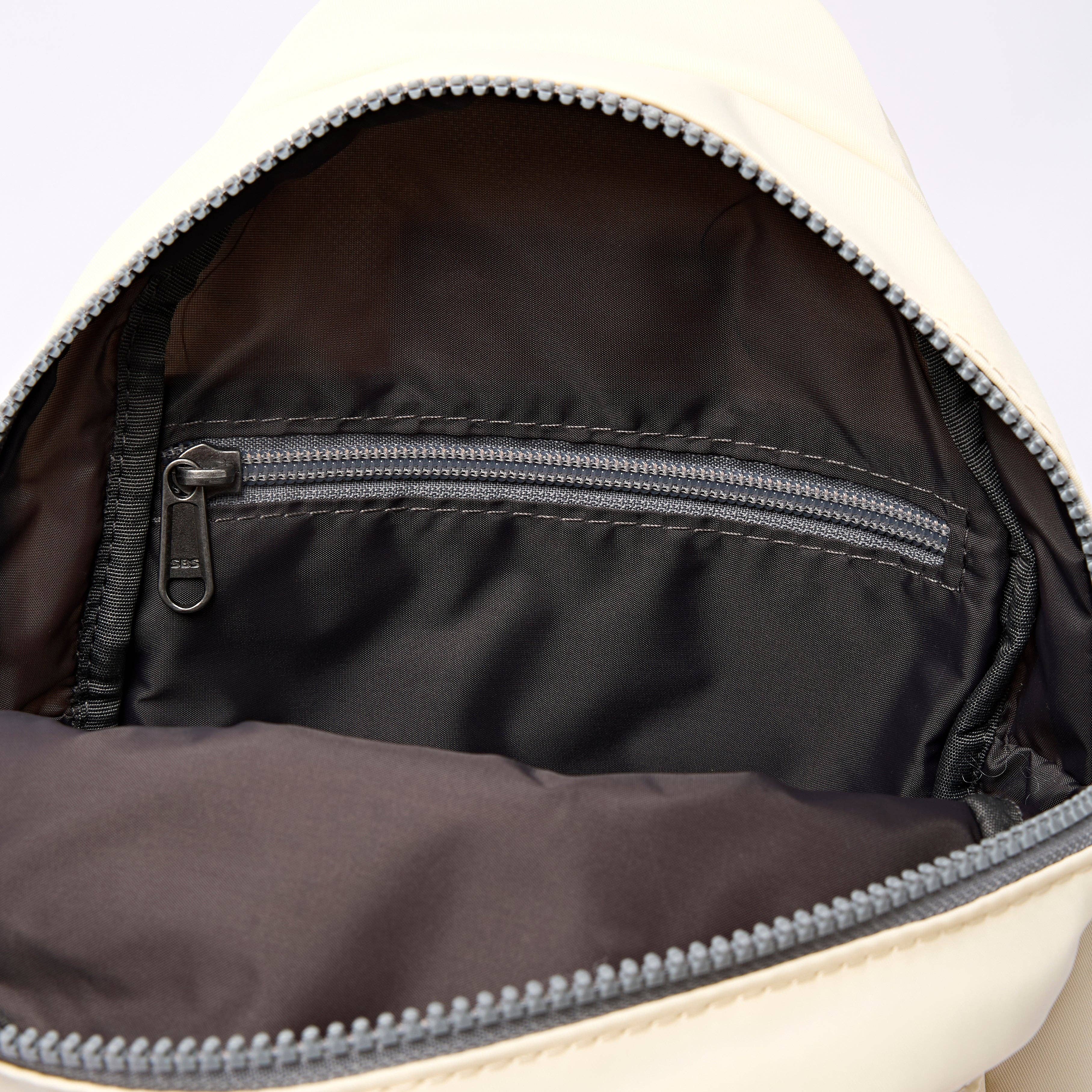Willesden Sling Bag in Wax Paper Stripe Nylon: Large