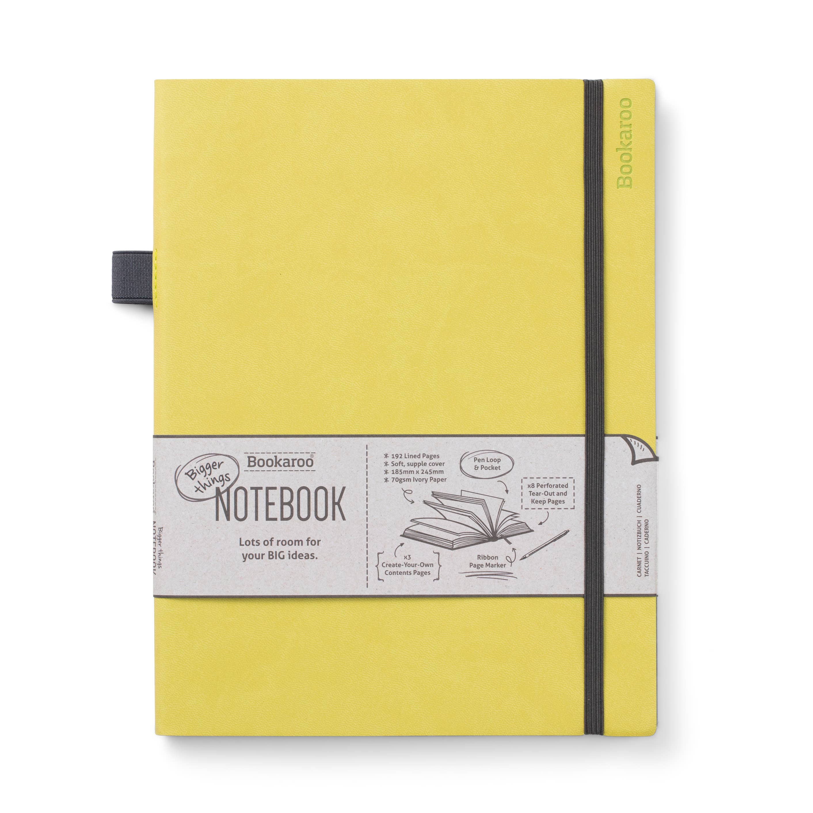 Bookaroo Bigger Things Notebook: Gold