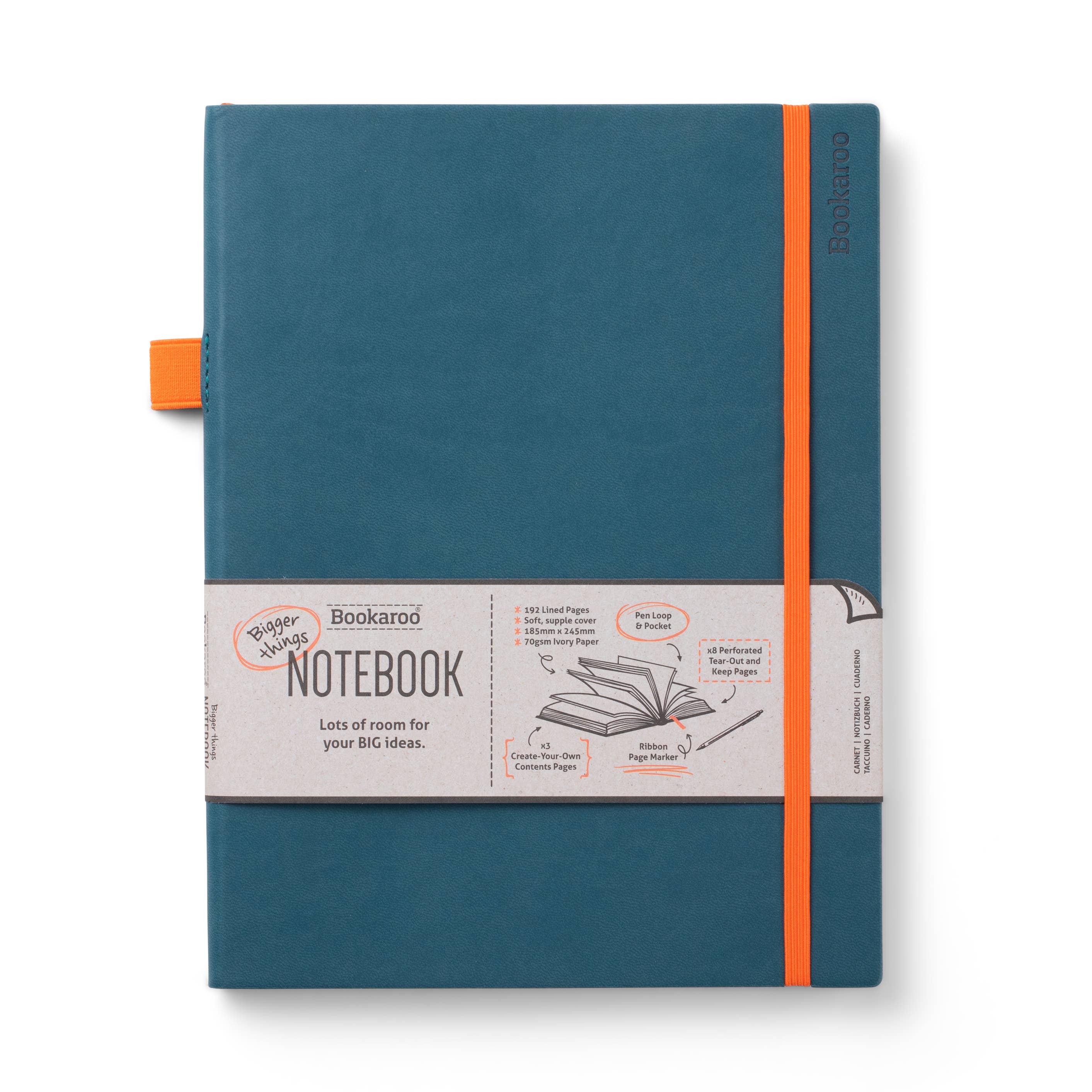 Bookaroo Bigger Things Notebook: Turquoise