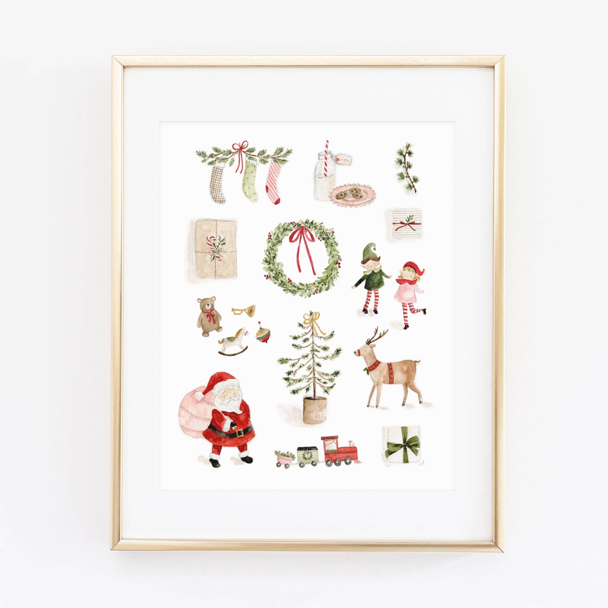 Santa's workshop art print