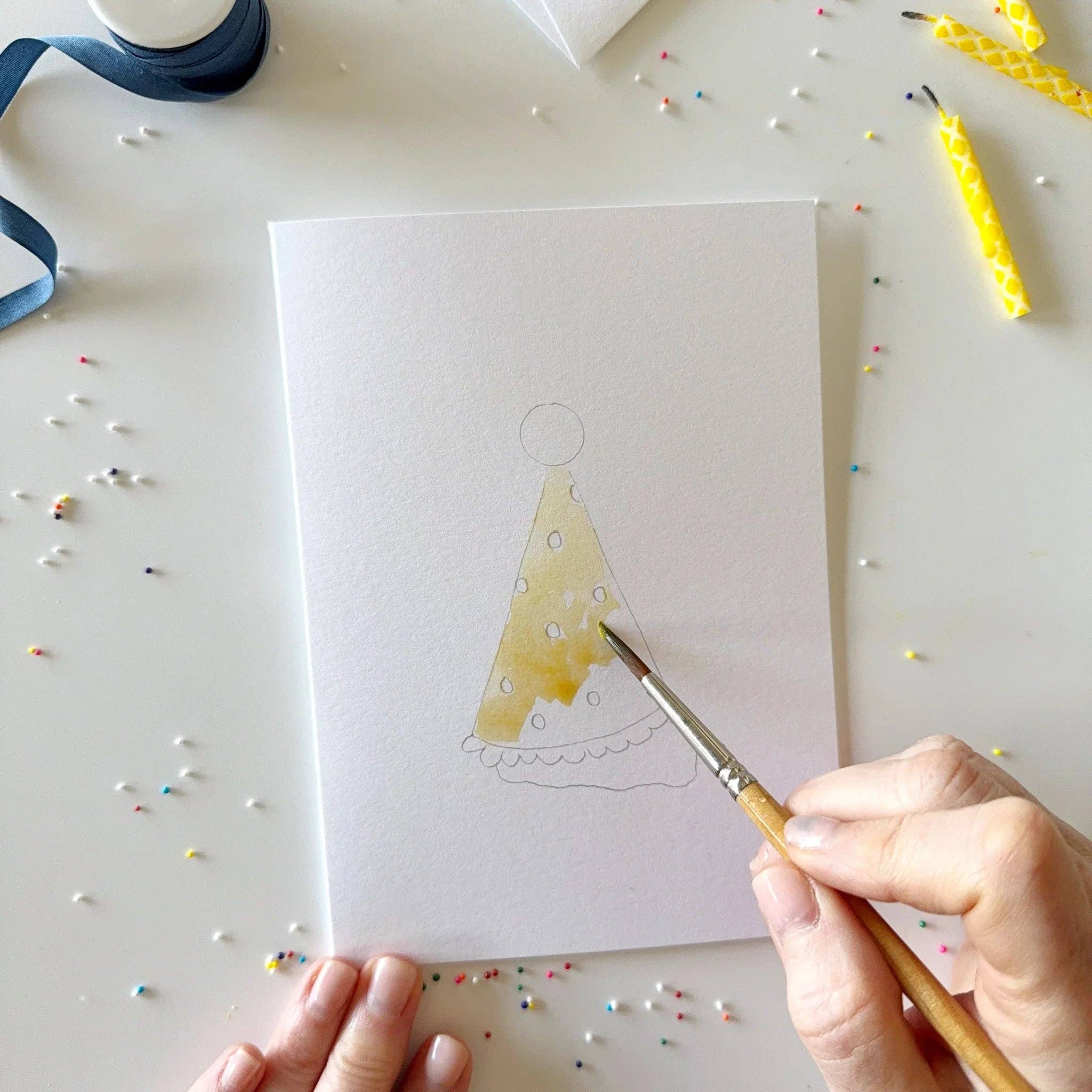 Celebrate paintable watercolor notecard set