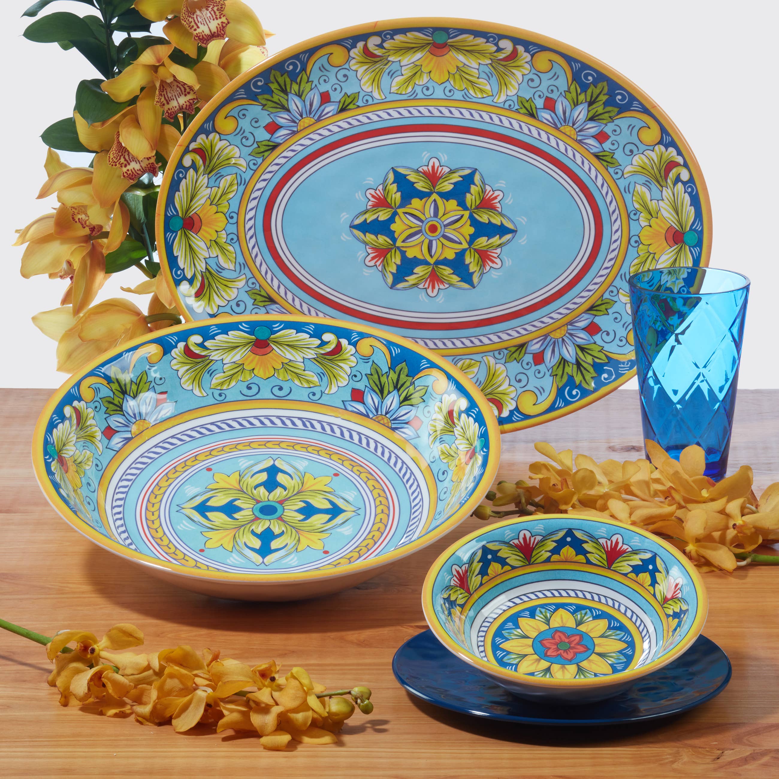 Palermo Melamine Large Serving Bowl 13.75 x 2.75