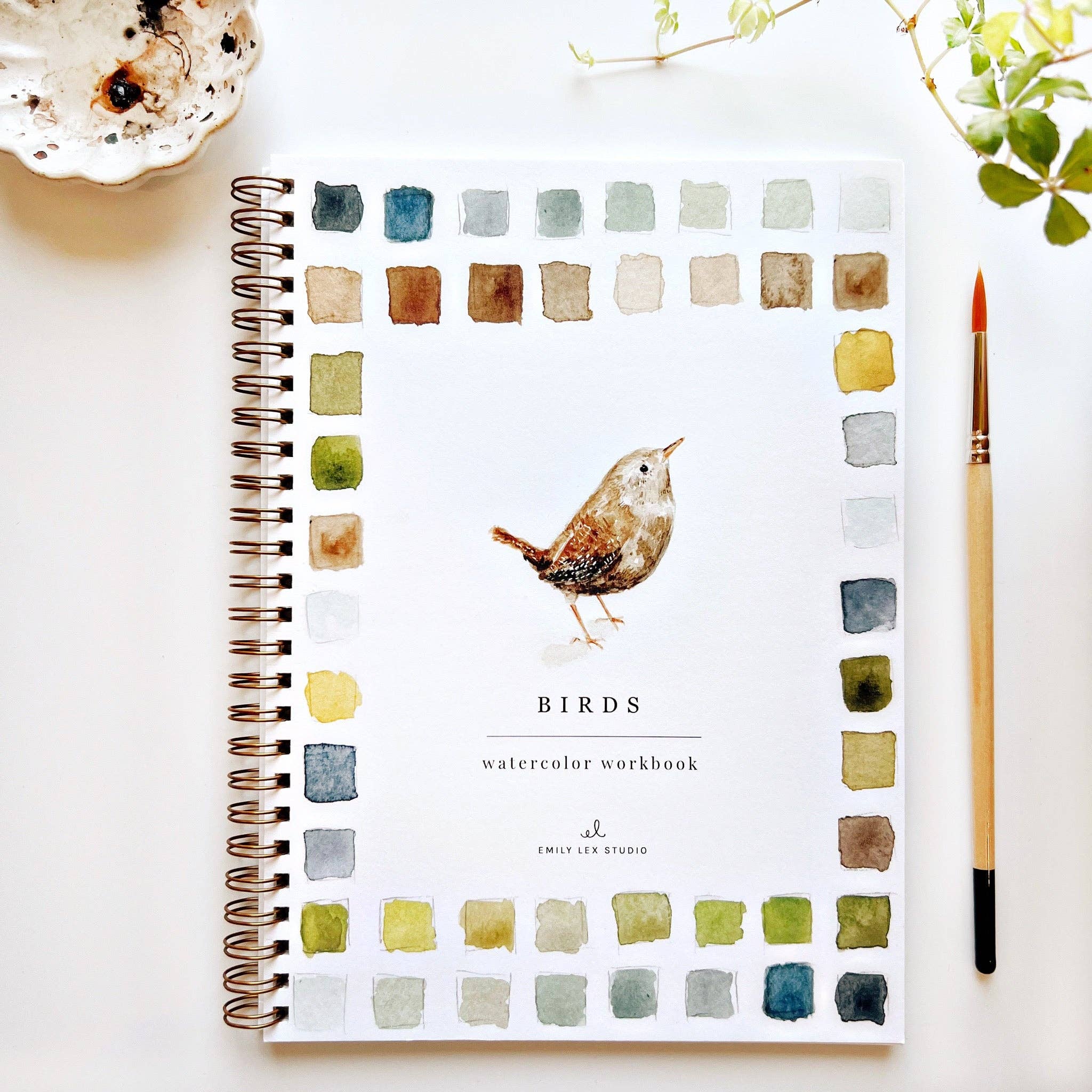 Birds watercolor workbook