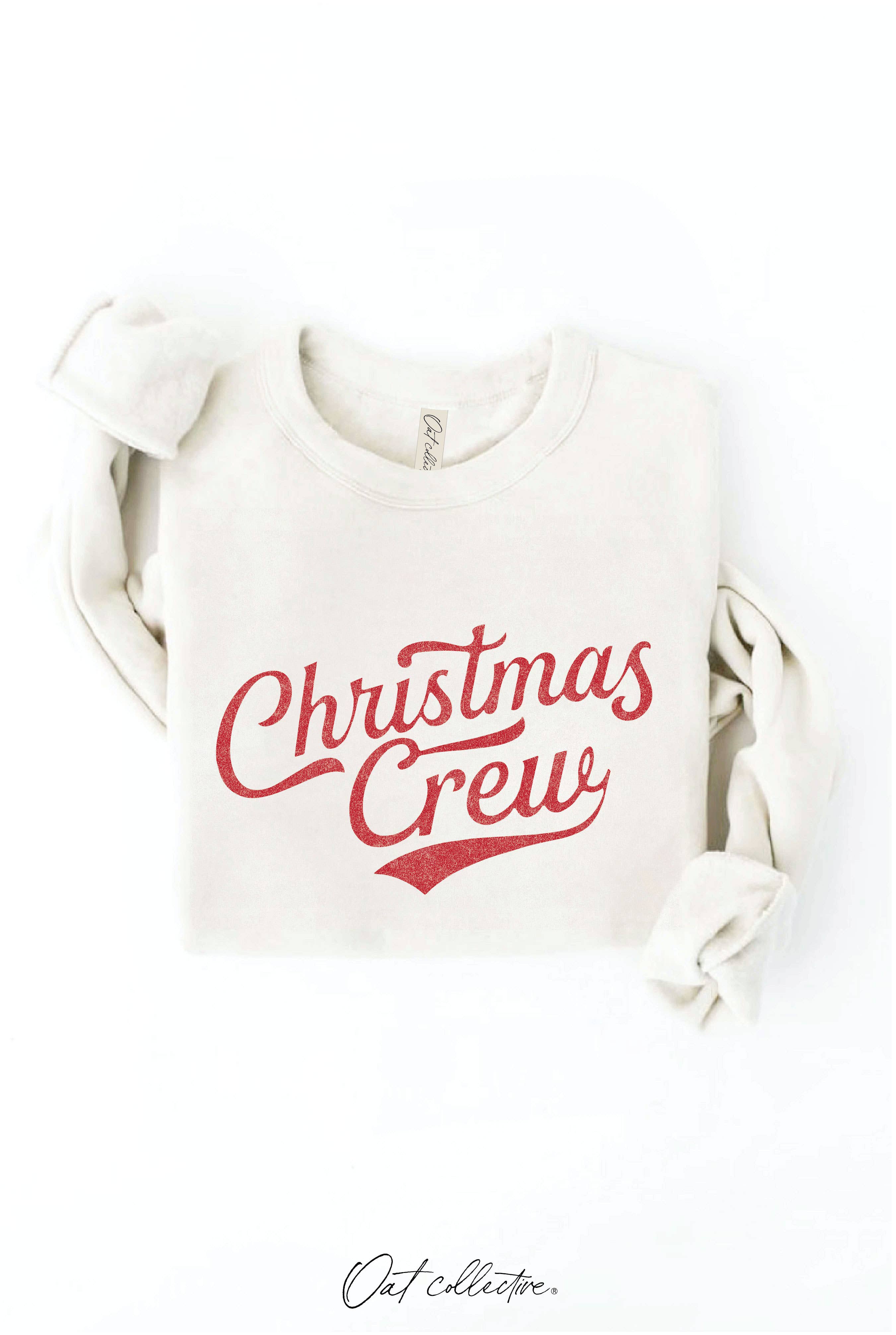 CHRISTMAS CREW Graphic Sweatshirt : HEATHER DUST / S