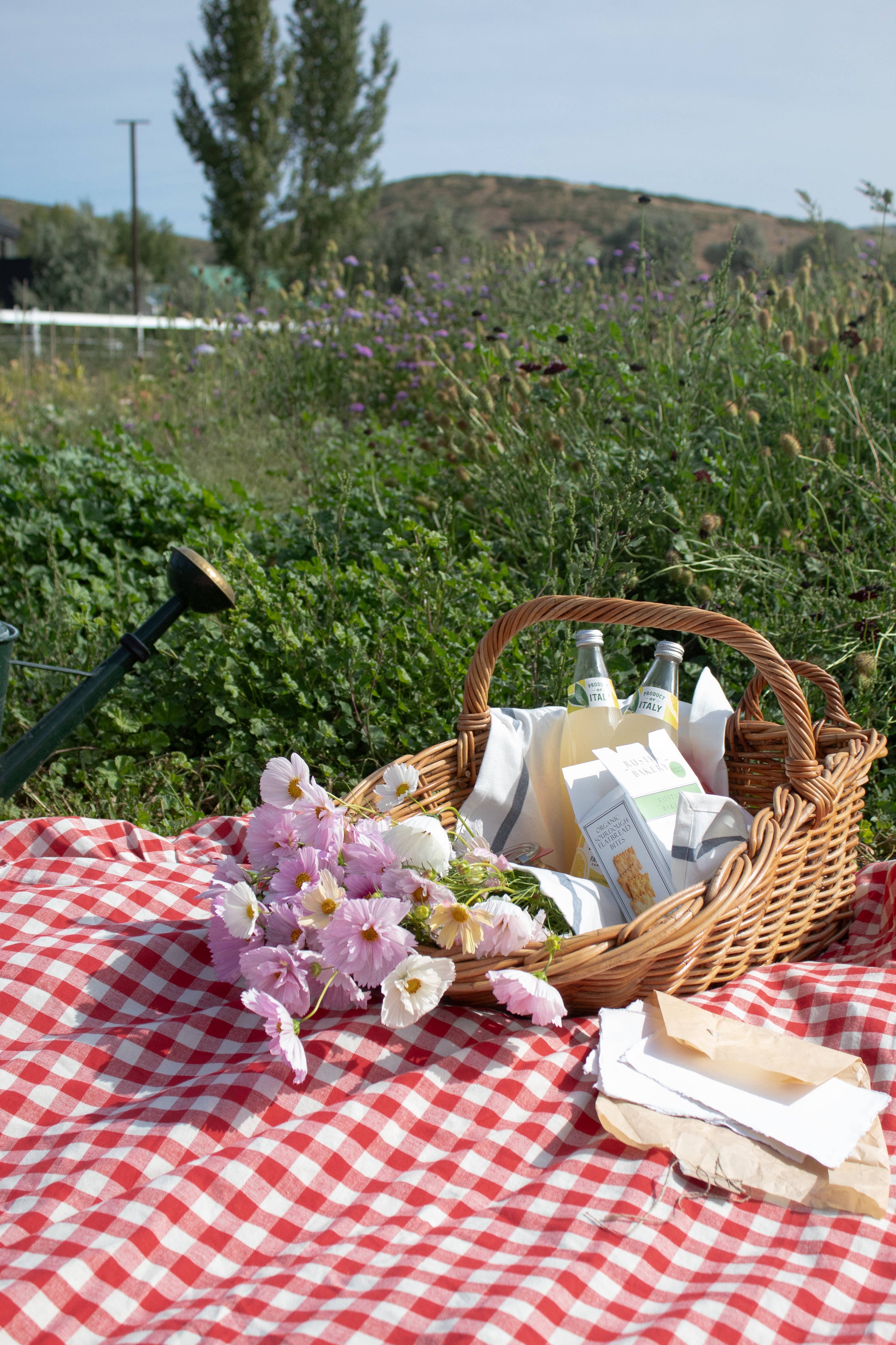 Ember Ruffled Gingham Tablecloth: 60"x120"