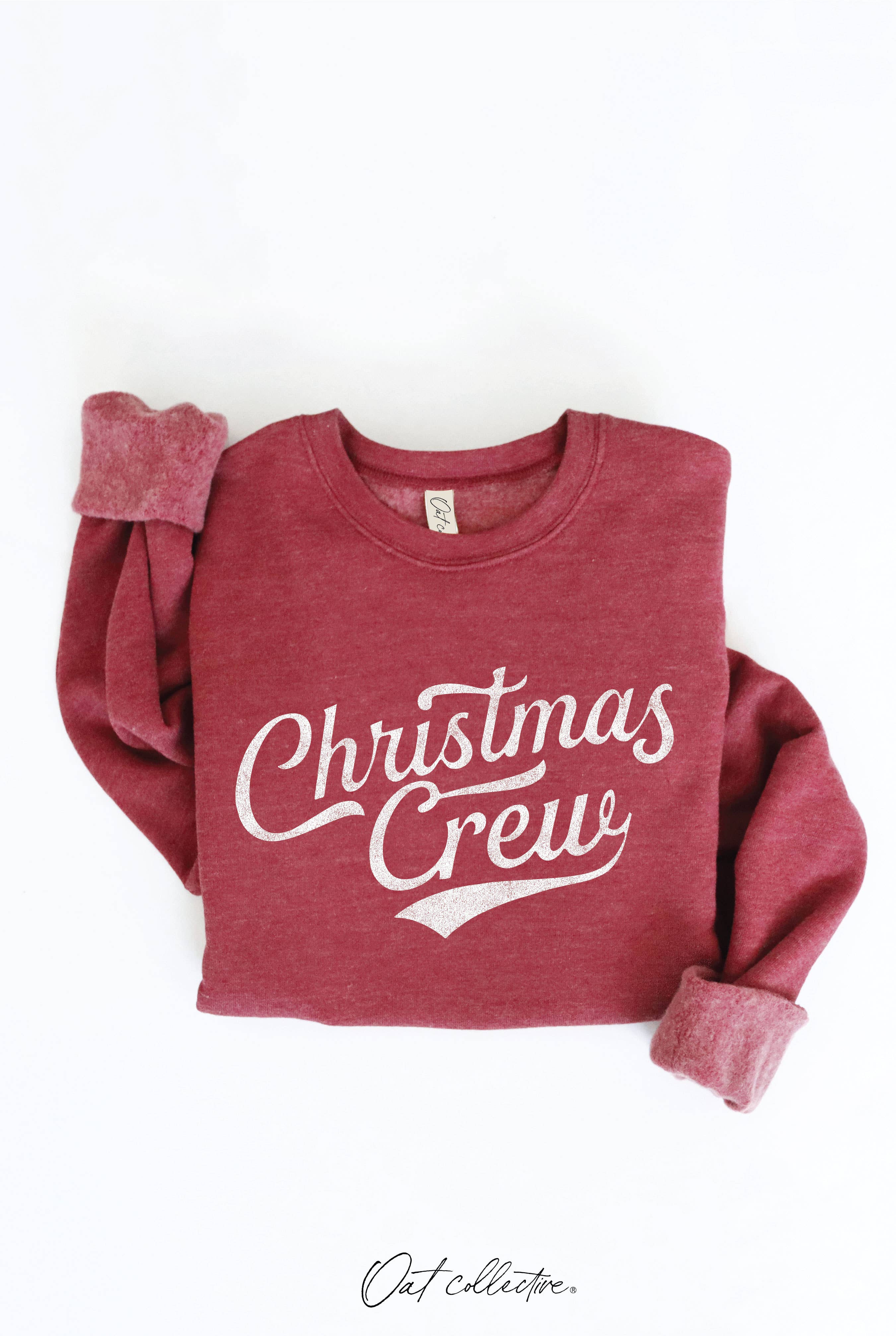 CHRISTMAS CREW Graphic Sweatshirt : HEATHER DUST / L
