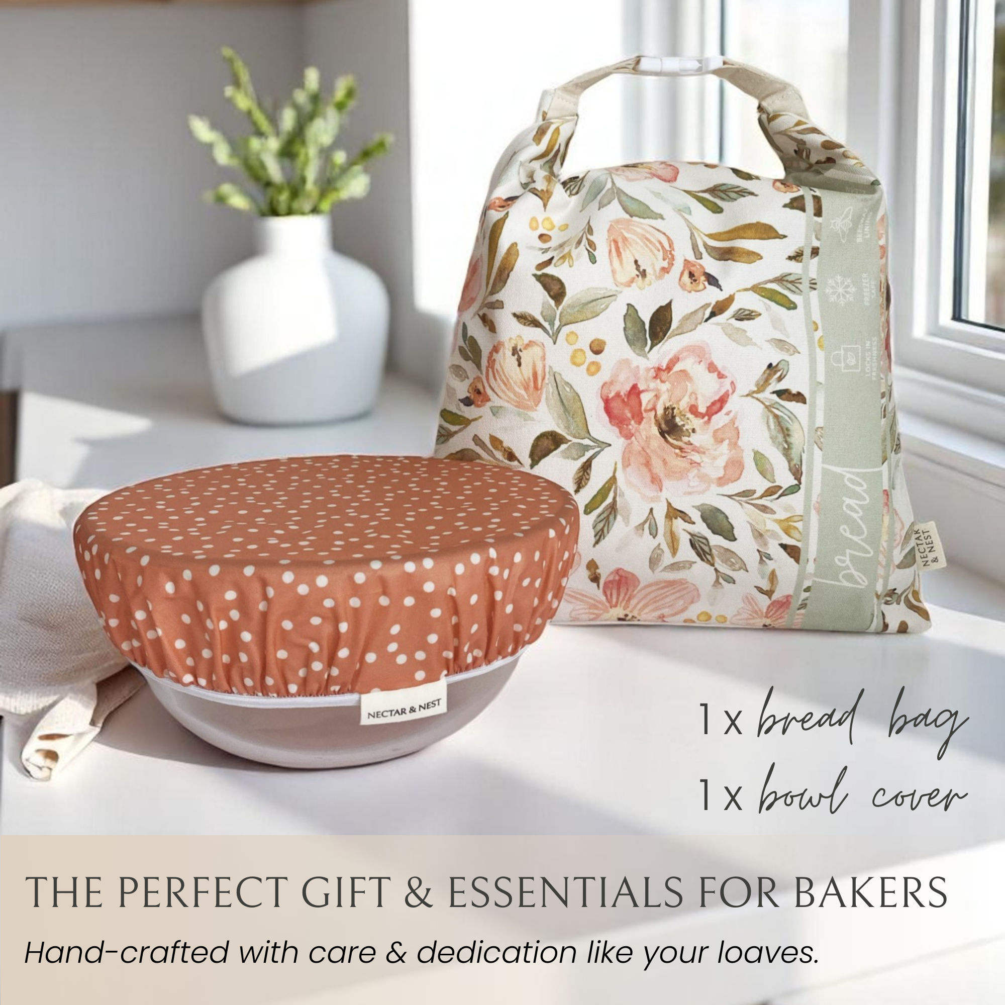 Artist Series Bread Baker Set - Bread Bag & Bowl Cover
