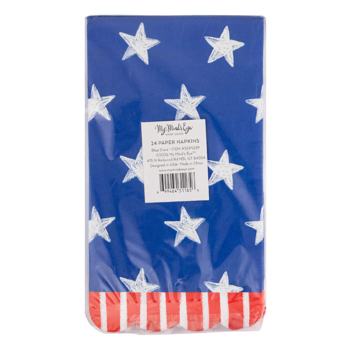 Blue Stars Paper Dinner Napkin