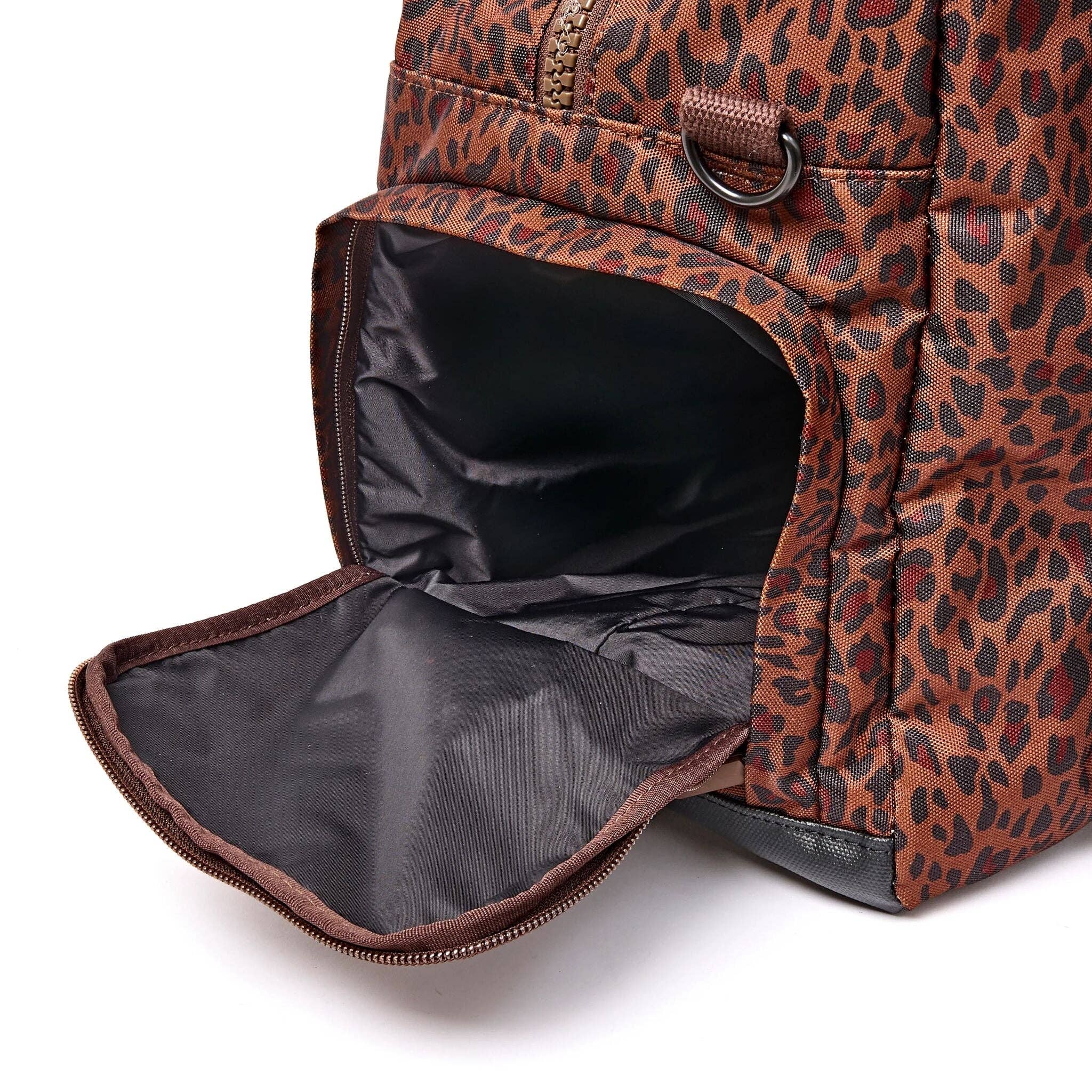 Gatwick Duffel in Mini Leopard Canvas: Large