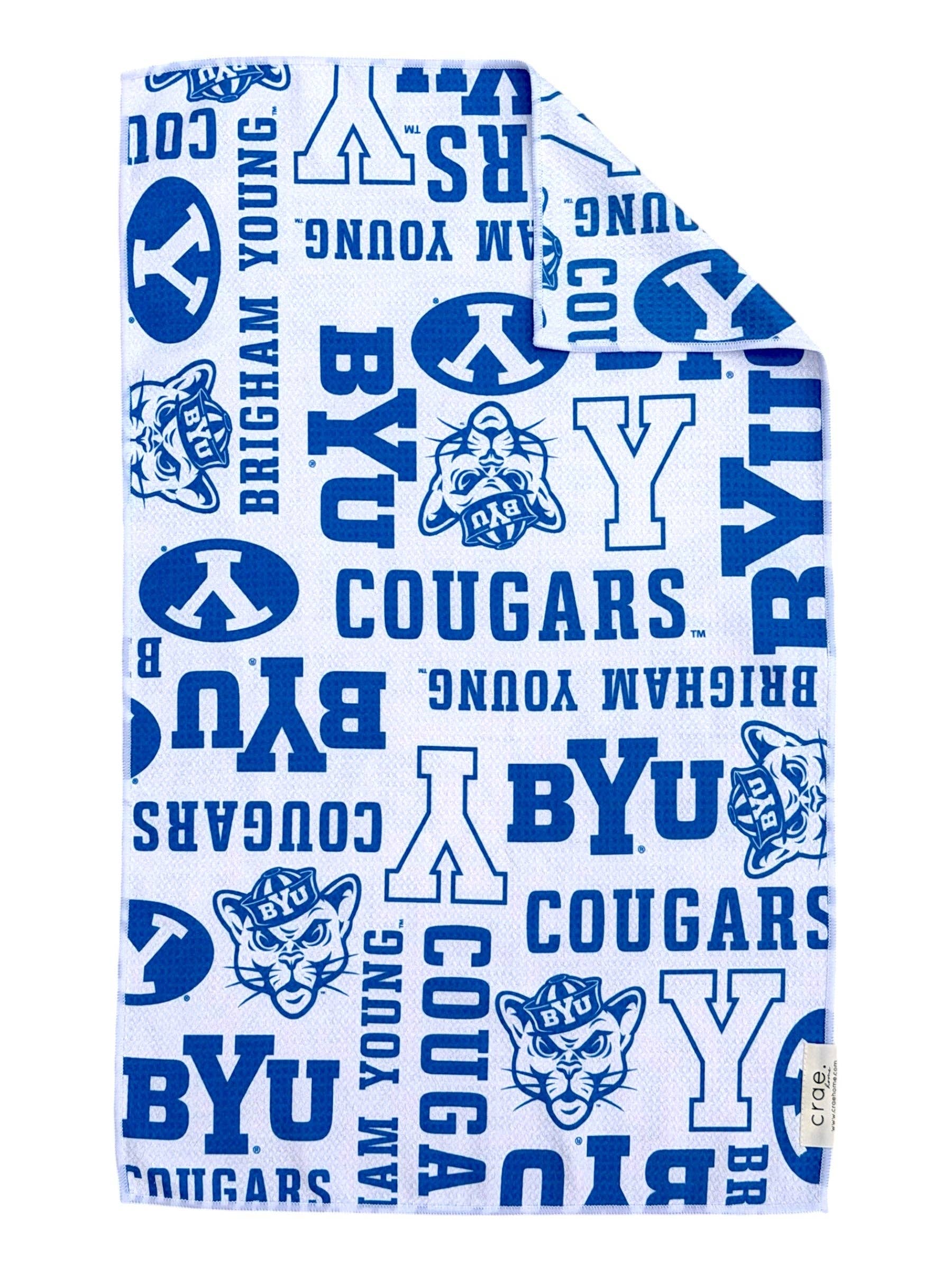 Rise And Shout: Double-Sided Hand Towel: White/Blue / Hand Towel (17 in x 27 in)