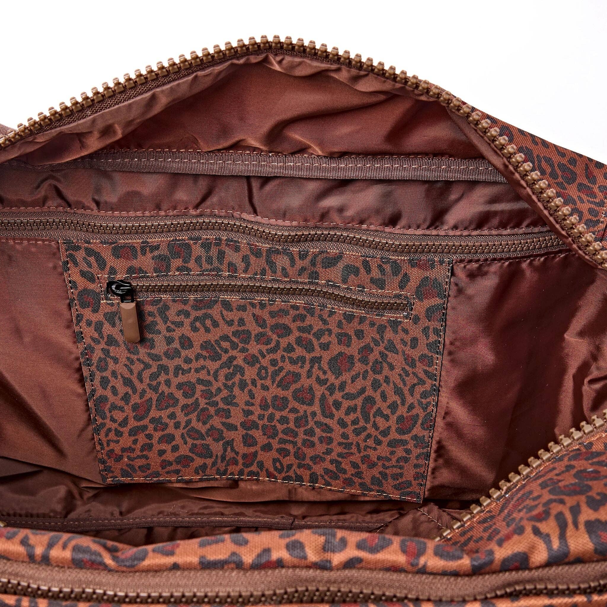 Gatwick Duffel in Mini Leopard Canvas: Large