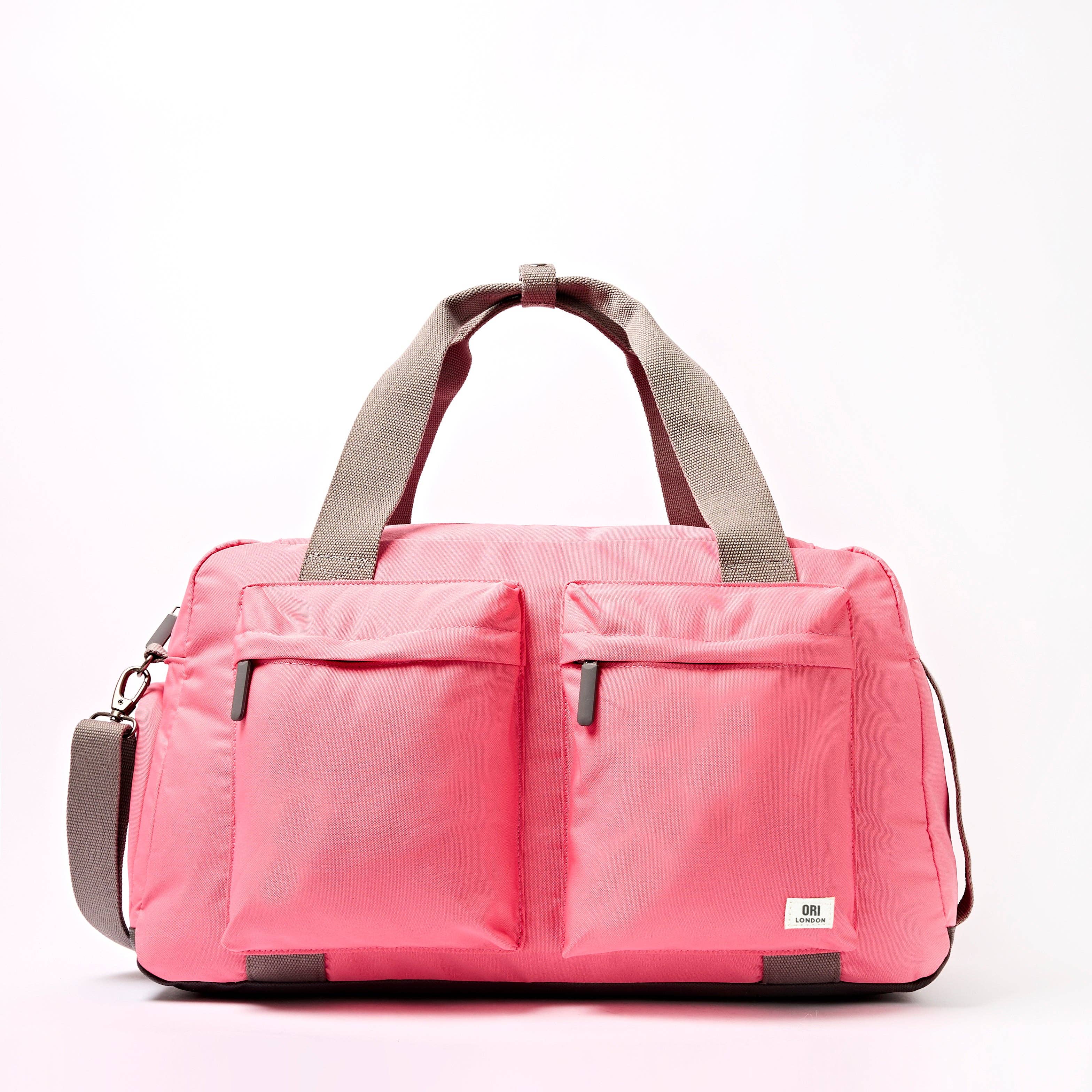 Gatwick Duffel Bag in Pink Lemonade Canvas: Large