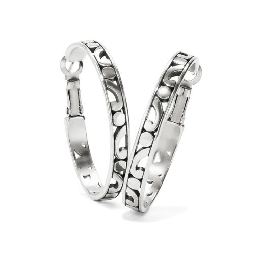 Silver Contempo Medium Hoop Earrings JE9720