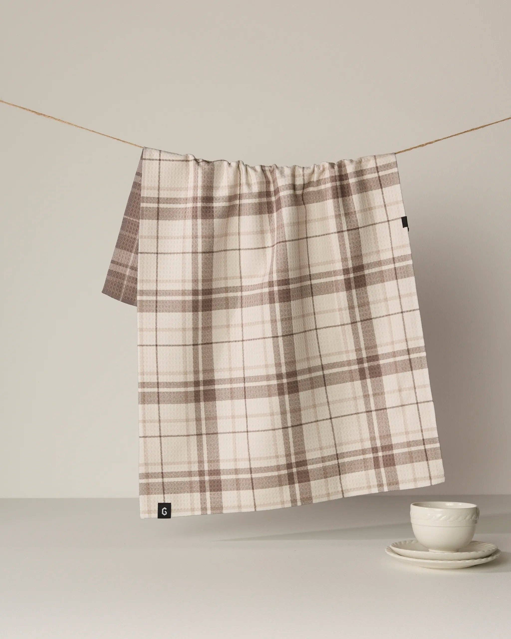 Oat Plaid Luxe Kitchen Towel