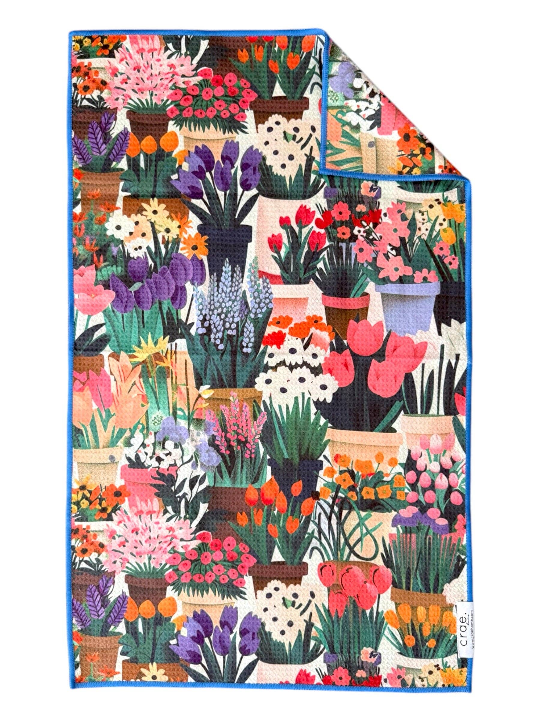 Pots of Love Double-Sided Hand Towel