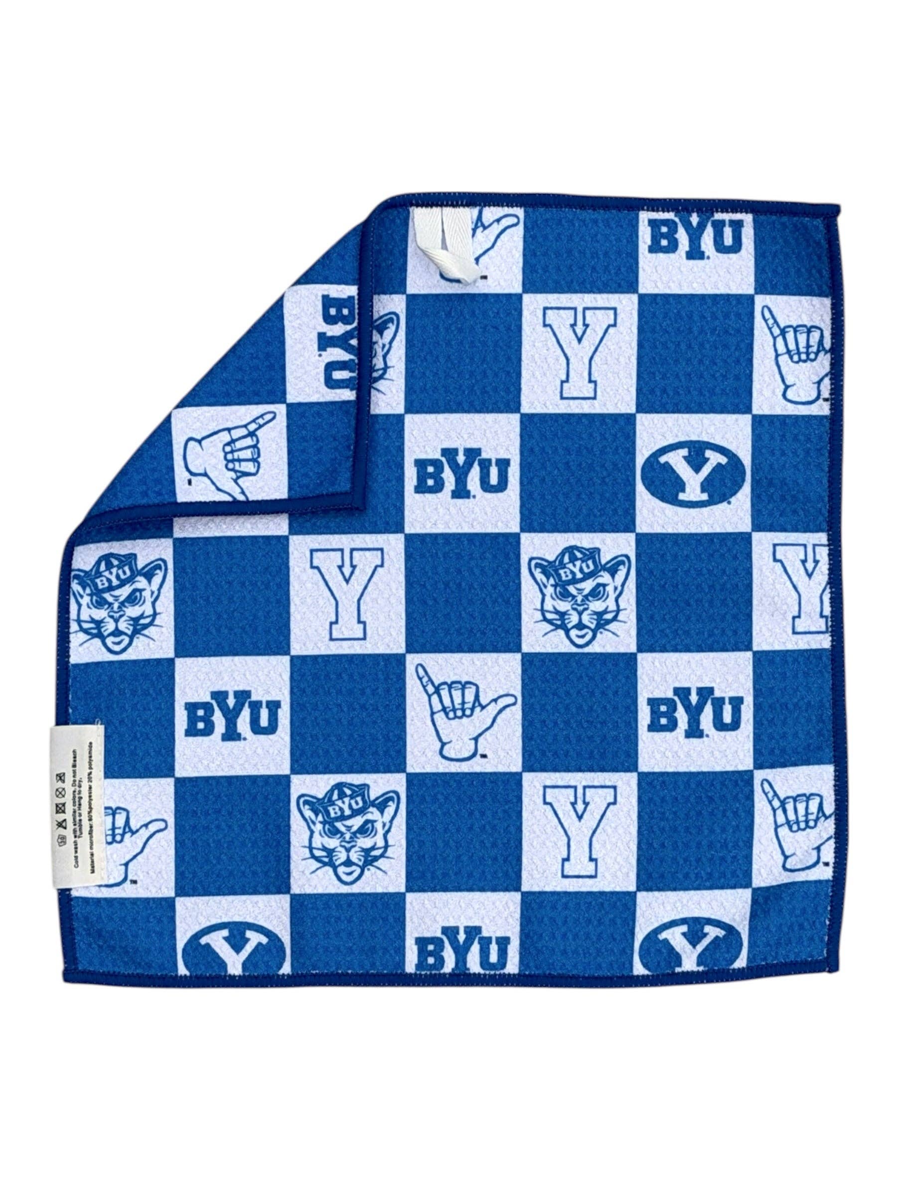 Bleeding Blue: Double-Sided Washcloth: White/Blue / Washcloth (12x12 in)