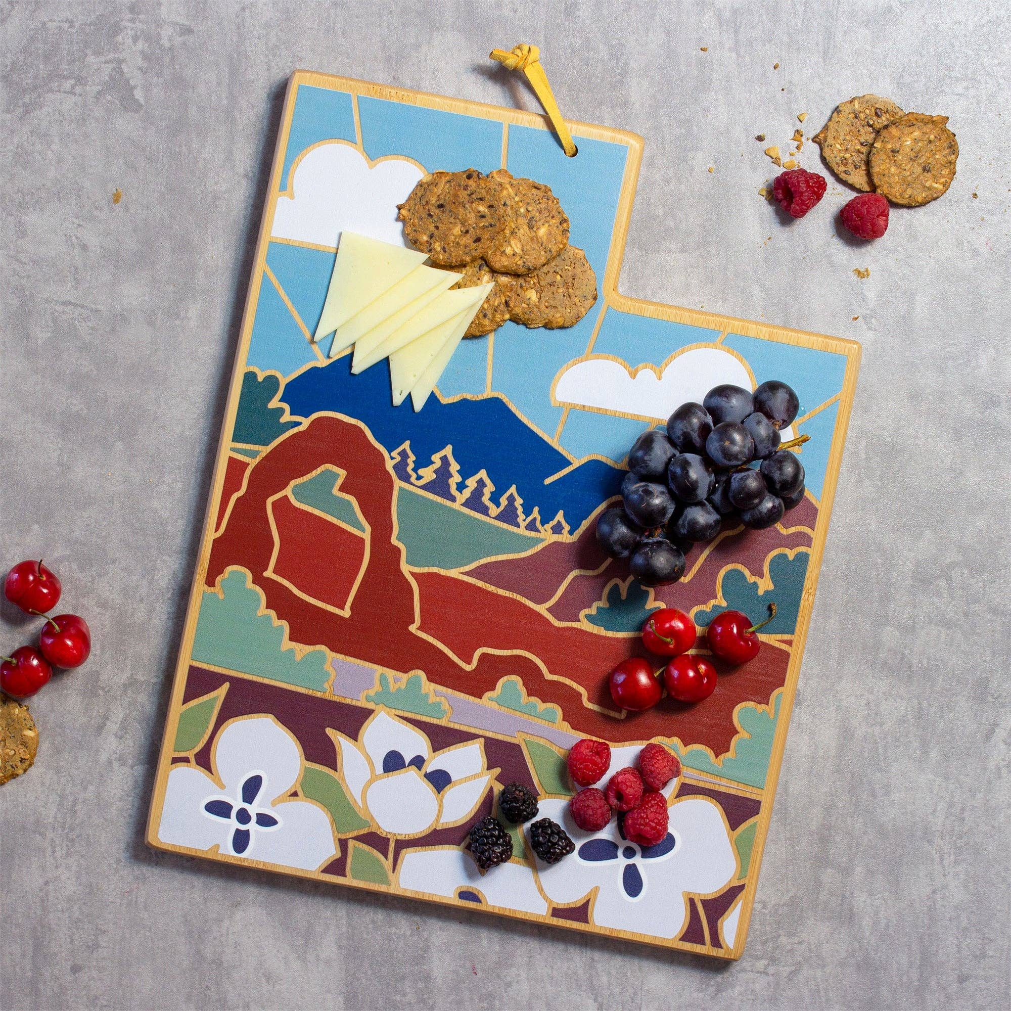 Utah Cutting Board with Artwork by Summer Stokes