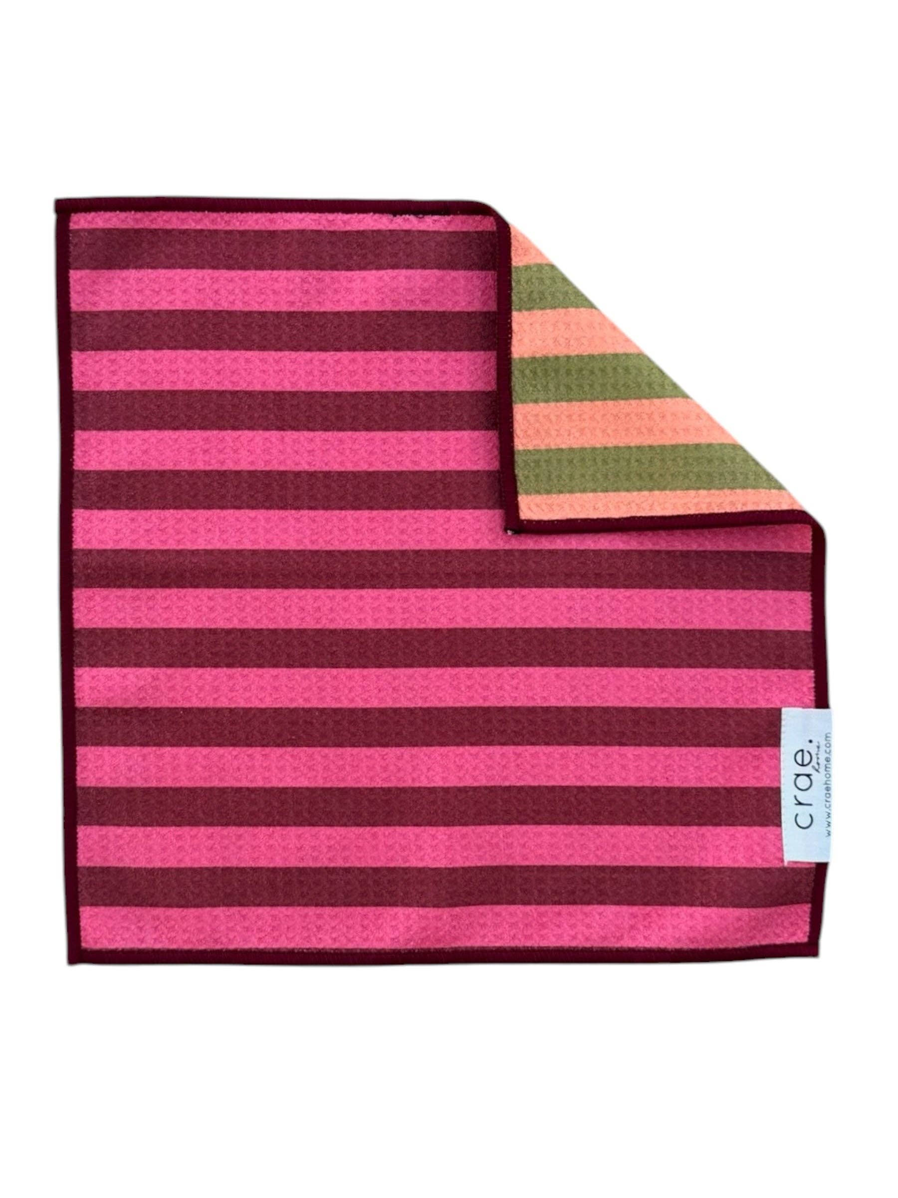 Pam: Reversible Washcloth: Pink/Yellow / Washcloth (12 in x 12 in)