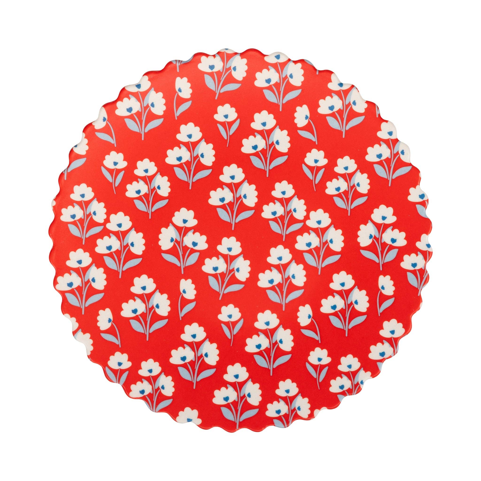 FLO1240 - Floral Bamboo Paper Plate Set