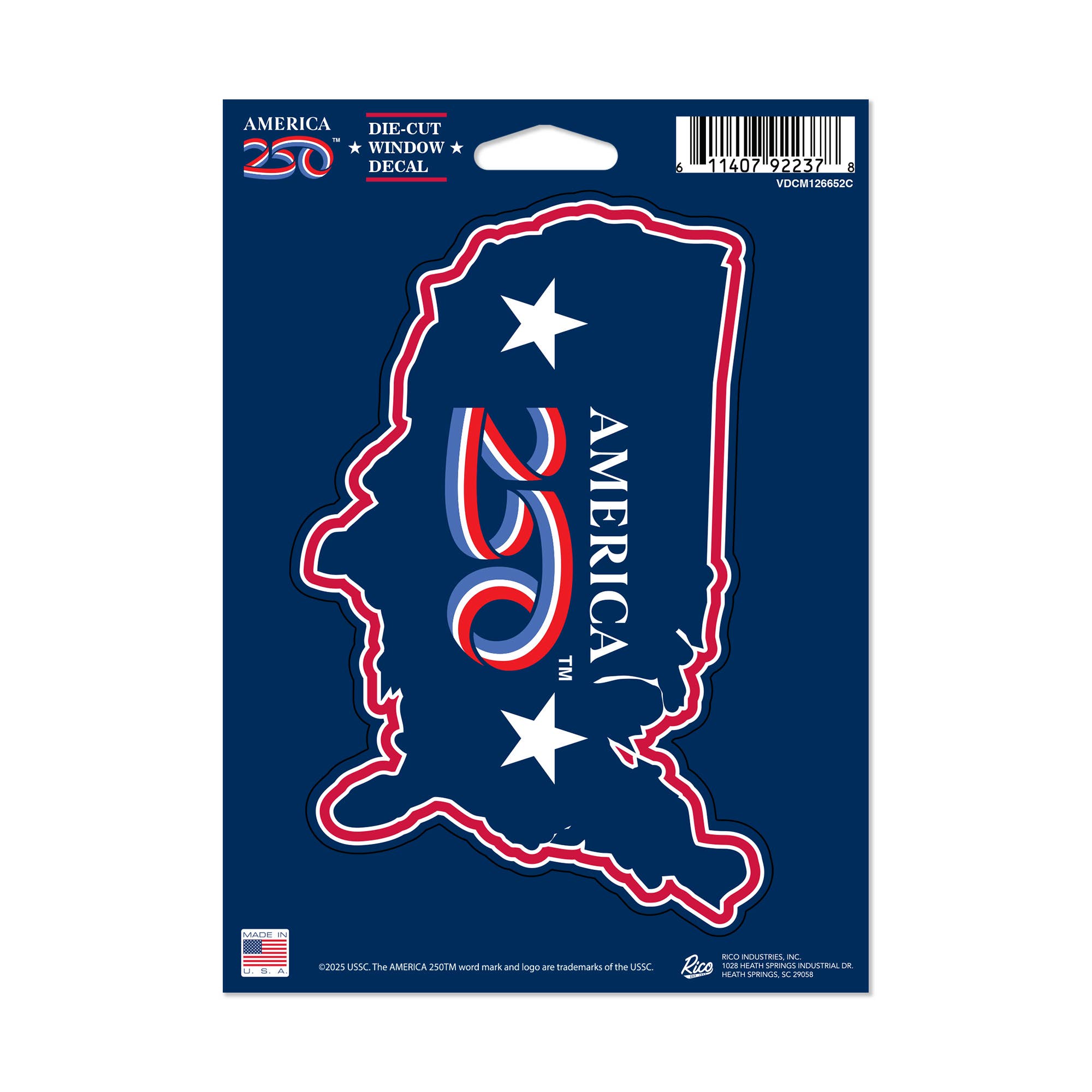 USA America 250 Medium Die Cut Decal