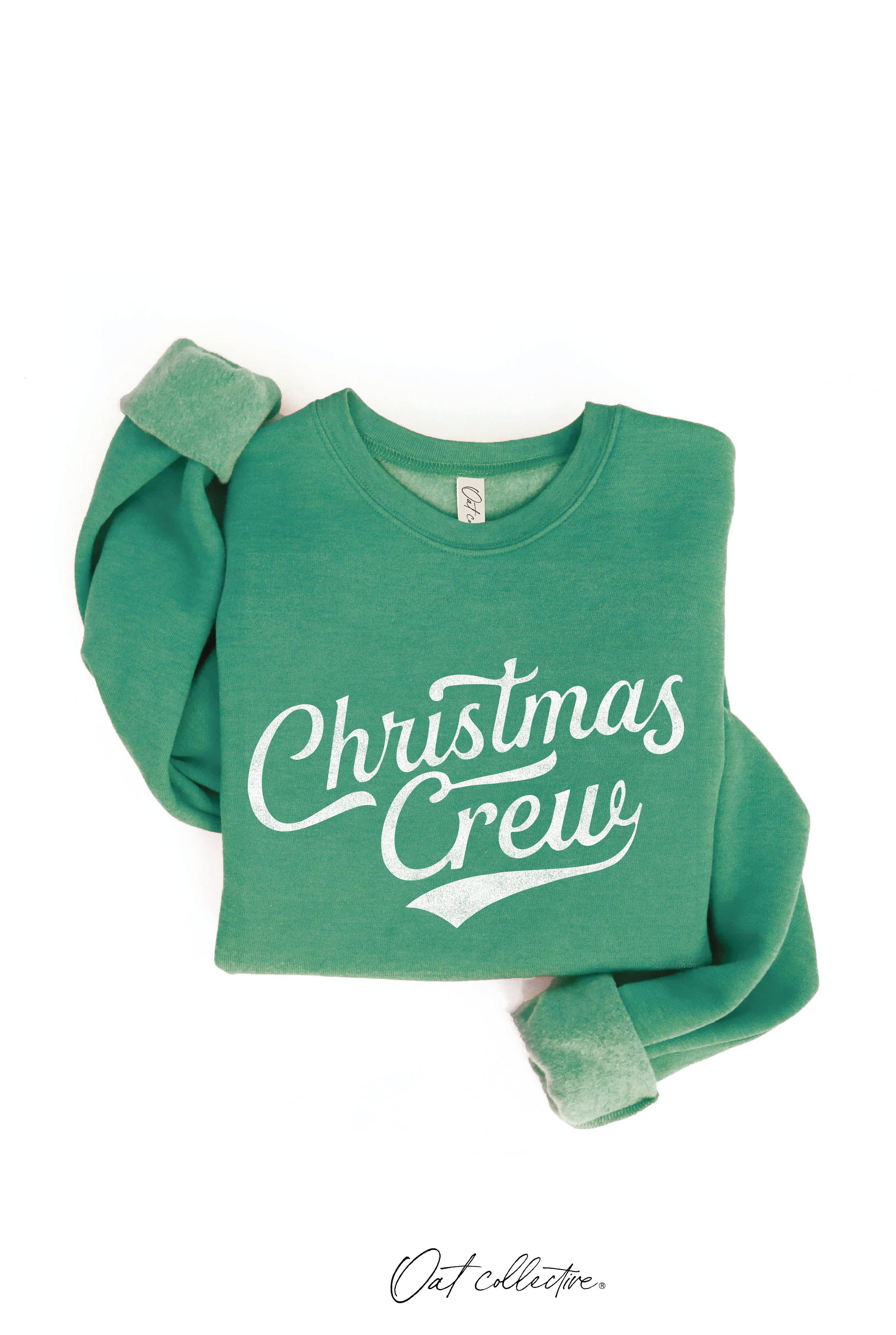 CHRISTMAS CREW Graphic Sweatshirt : HEATHER DUST / S