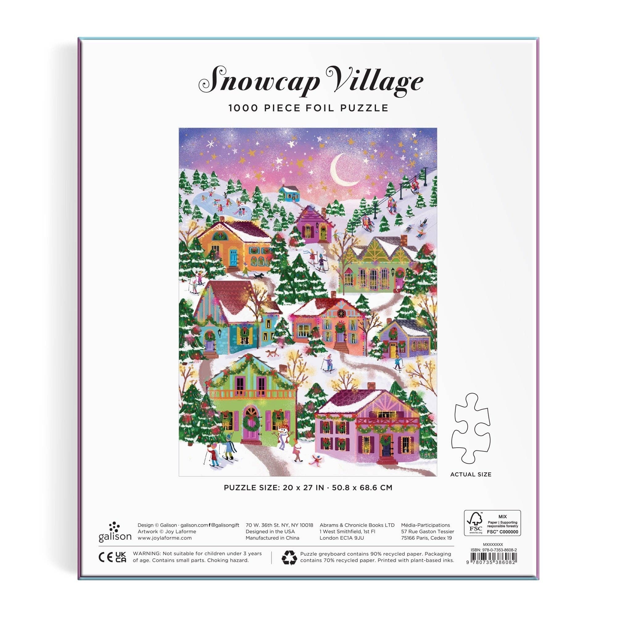 Joy Laforme Snowcap Village 1000 Piece Foil Puzzle
