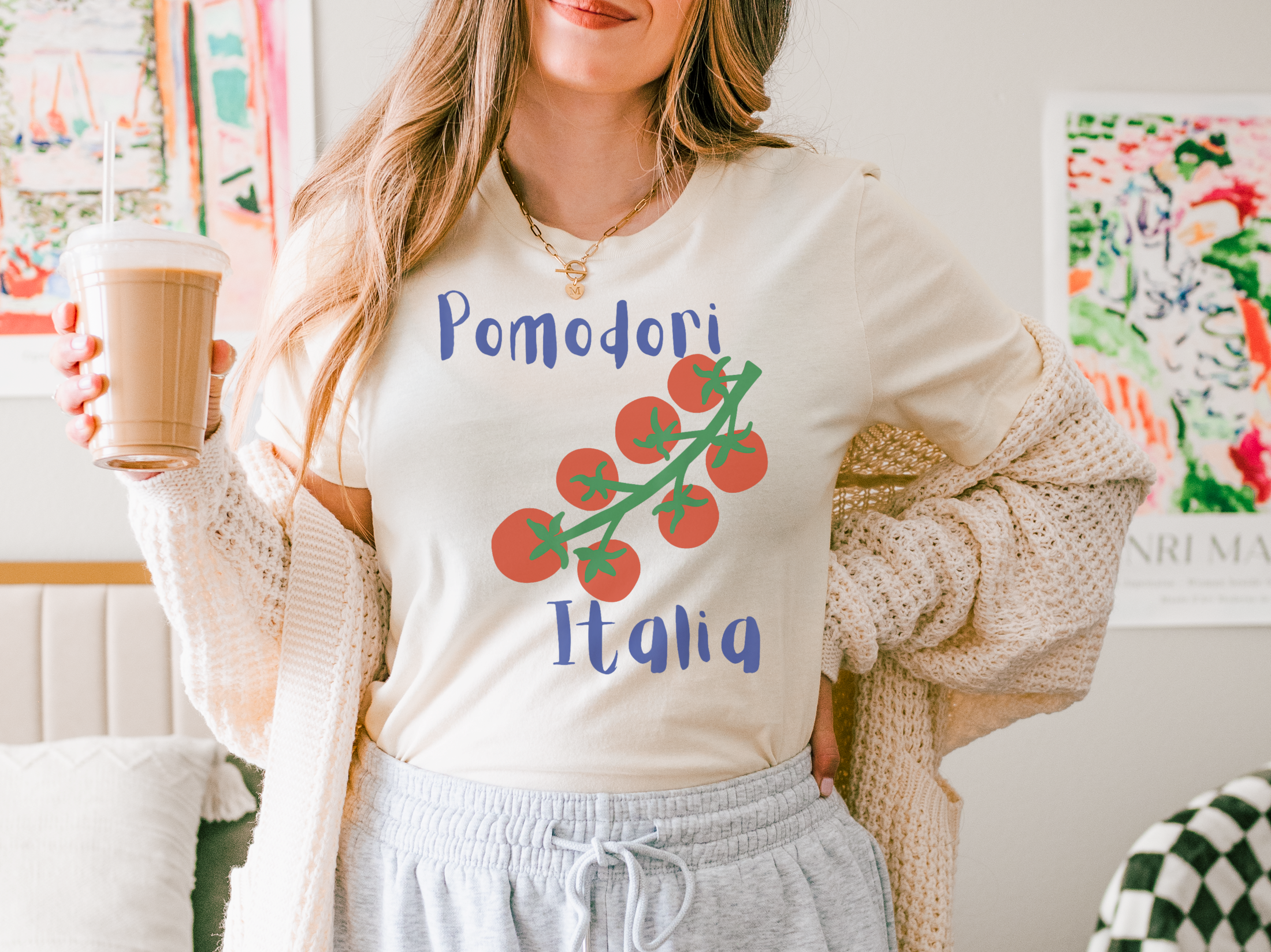 Pomodori Italia Graphic Tee | Summer Tee: White / Unisex-Small