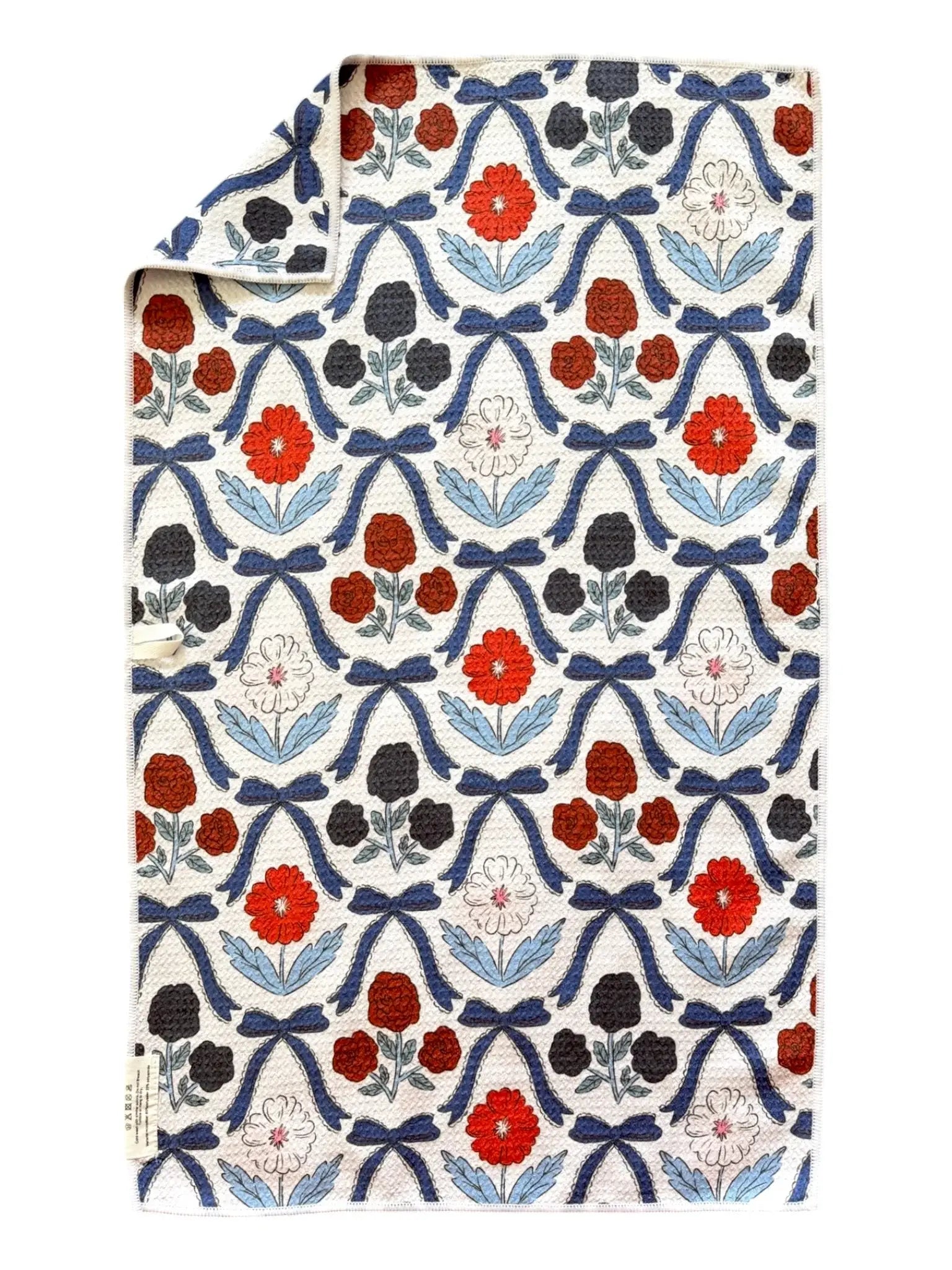 Bluebell Bows: Double-Sided Hand Towel: Blue / Hand Towel (17 in x 27 in)