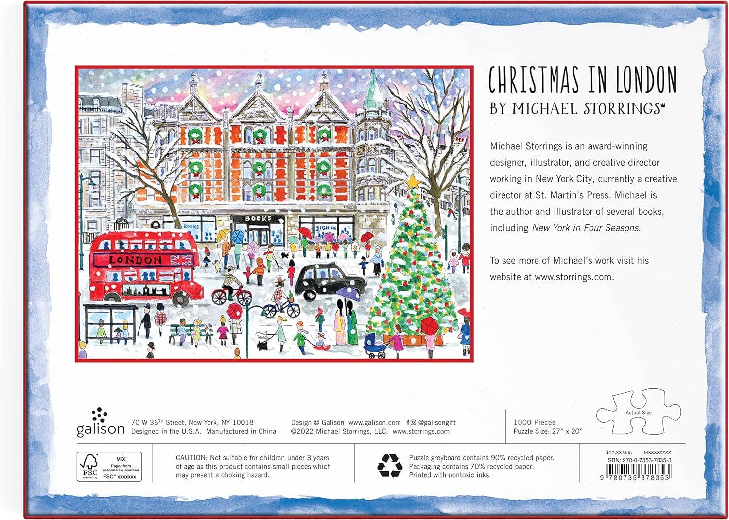 Michael Storrings Christmas in London 1000 Piece Puzzle