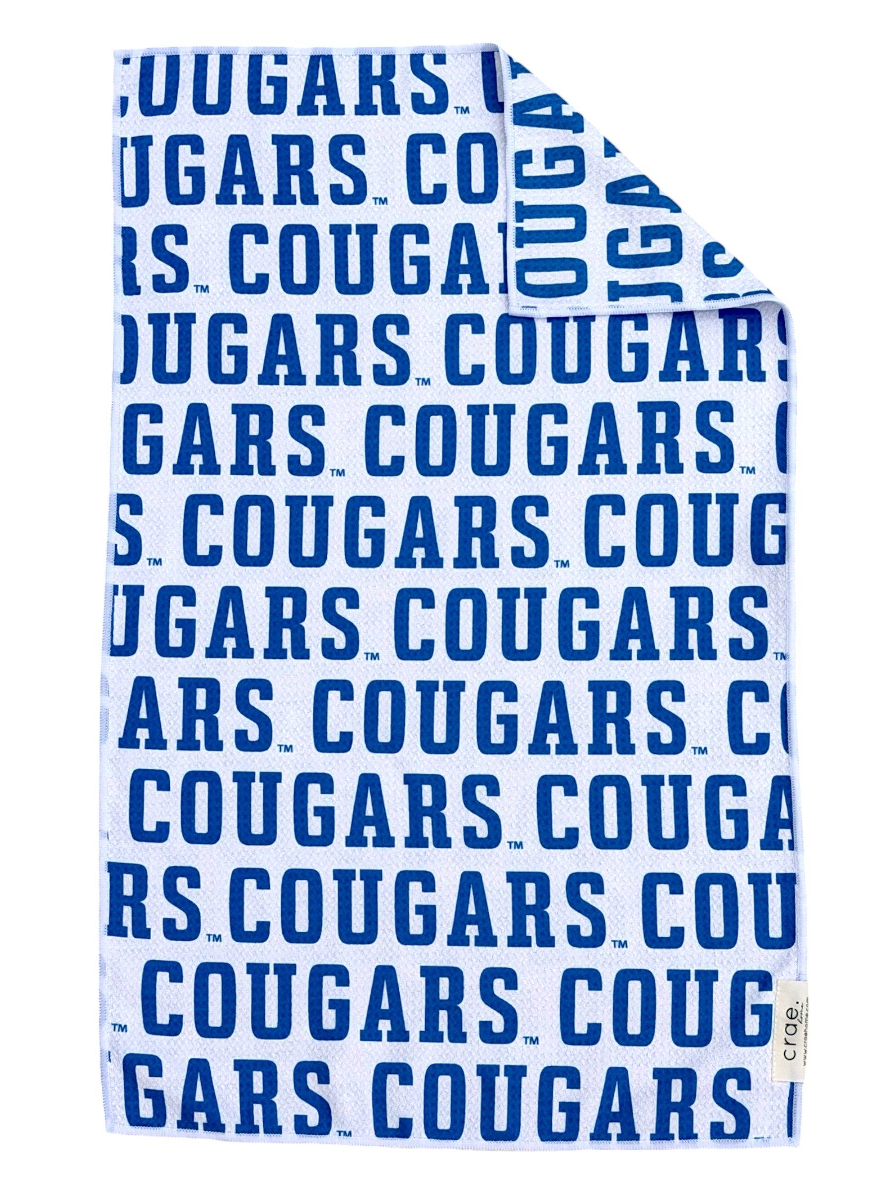 Cougars: Double-Sided Hand Towel: White/Blue / Hand Towel (17 in x 27 in)