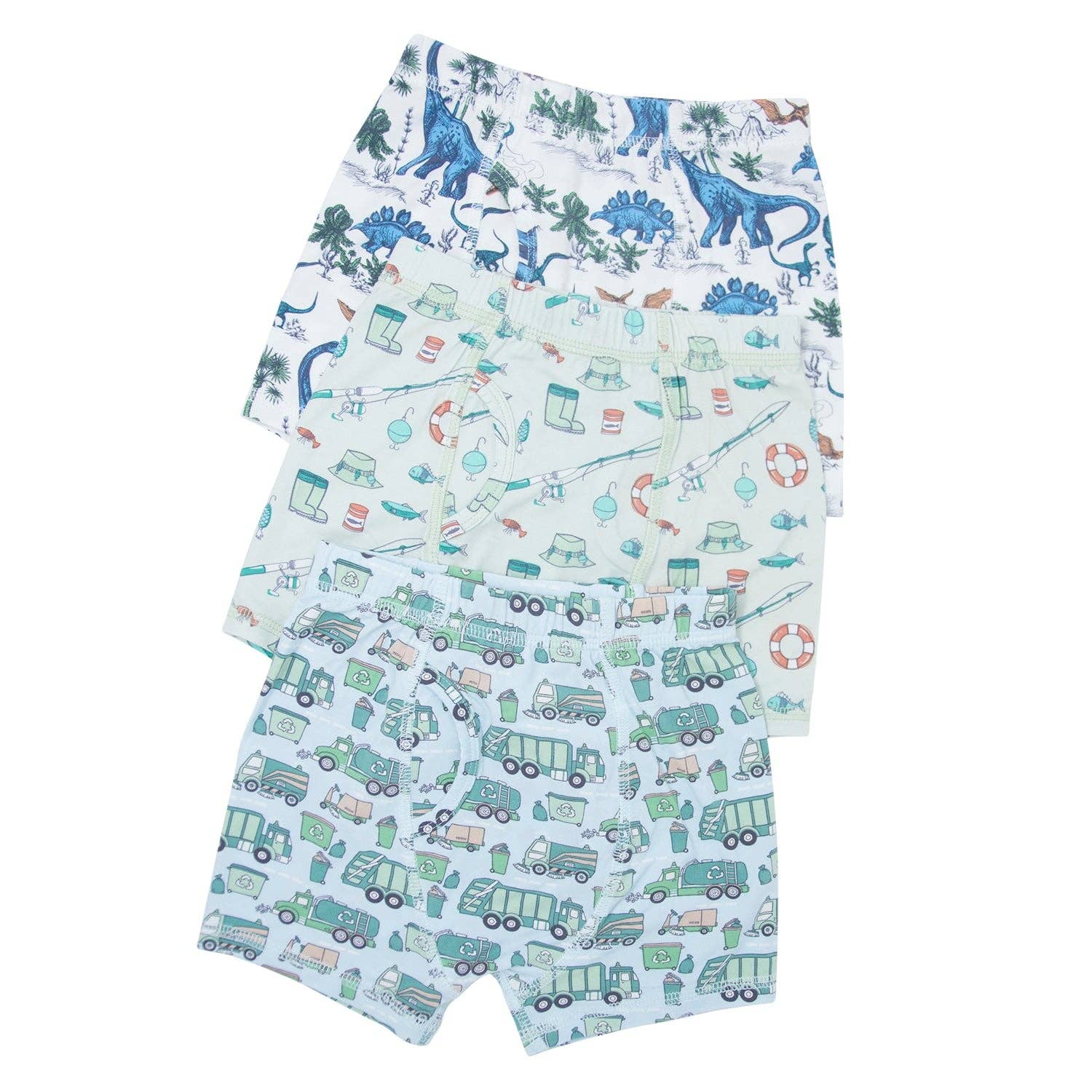 Boy's Brief 3-Pack - Cast A Line/Recycle/Dinoland: Cast A Line/Recycle/Dinoland / Boy / 7 Years