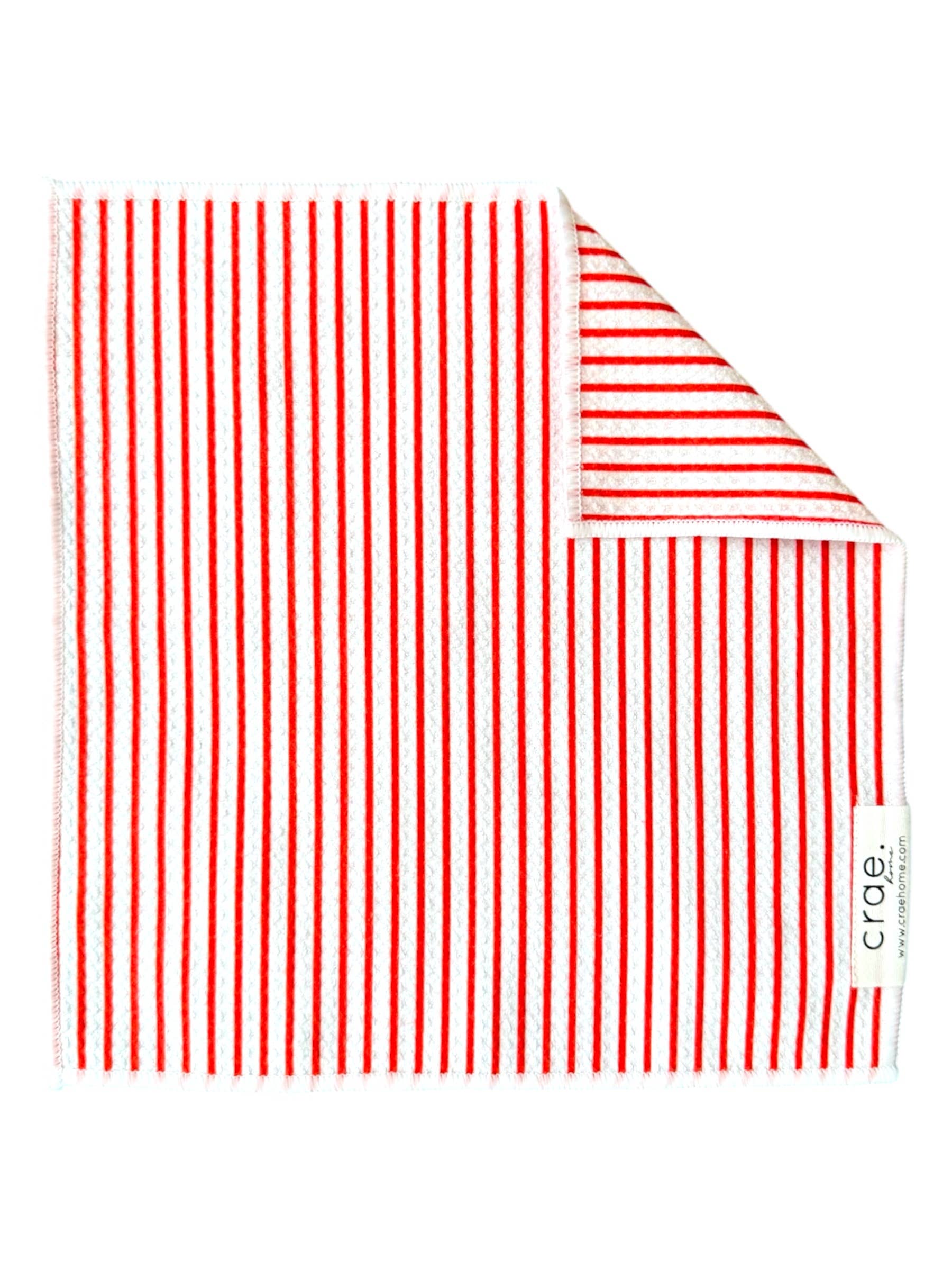 Pinner Red: Double-Sided Washcloth: White/Red / 12x12 in. / Washcloth