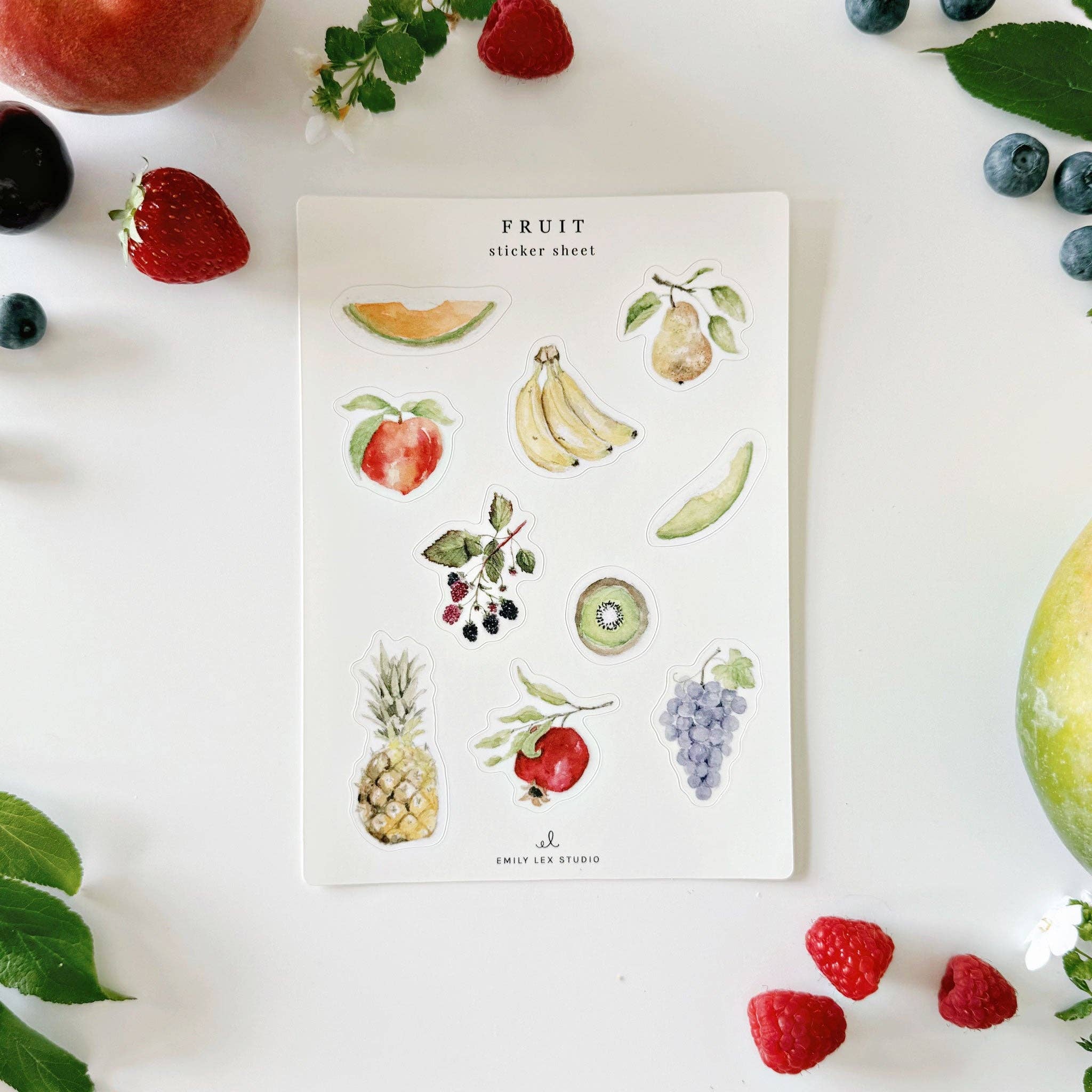 Fruit sticker sheets