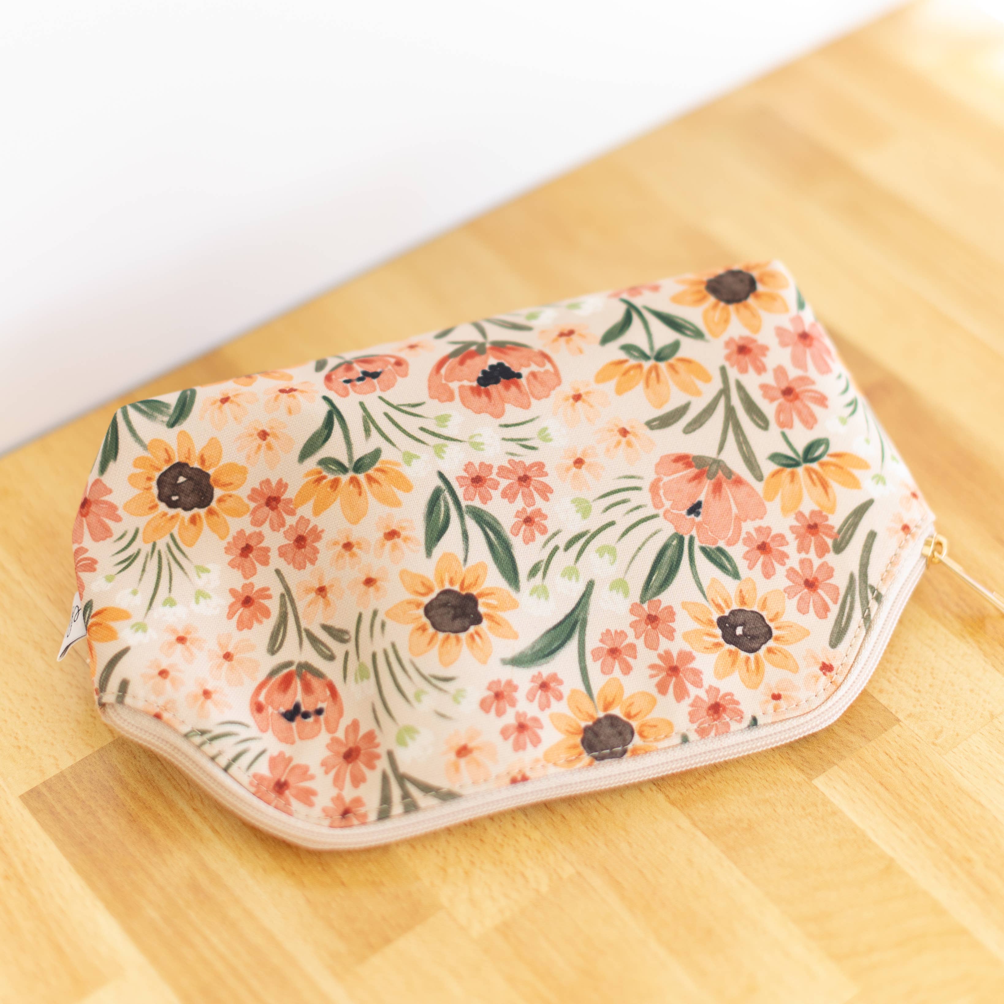 Sunny Poppies Zipper Pouch