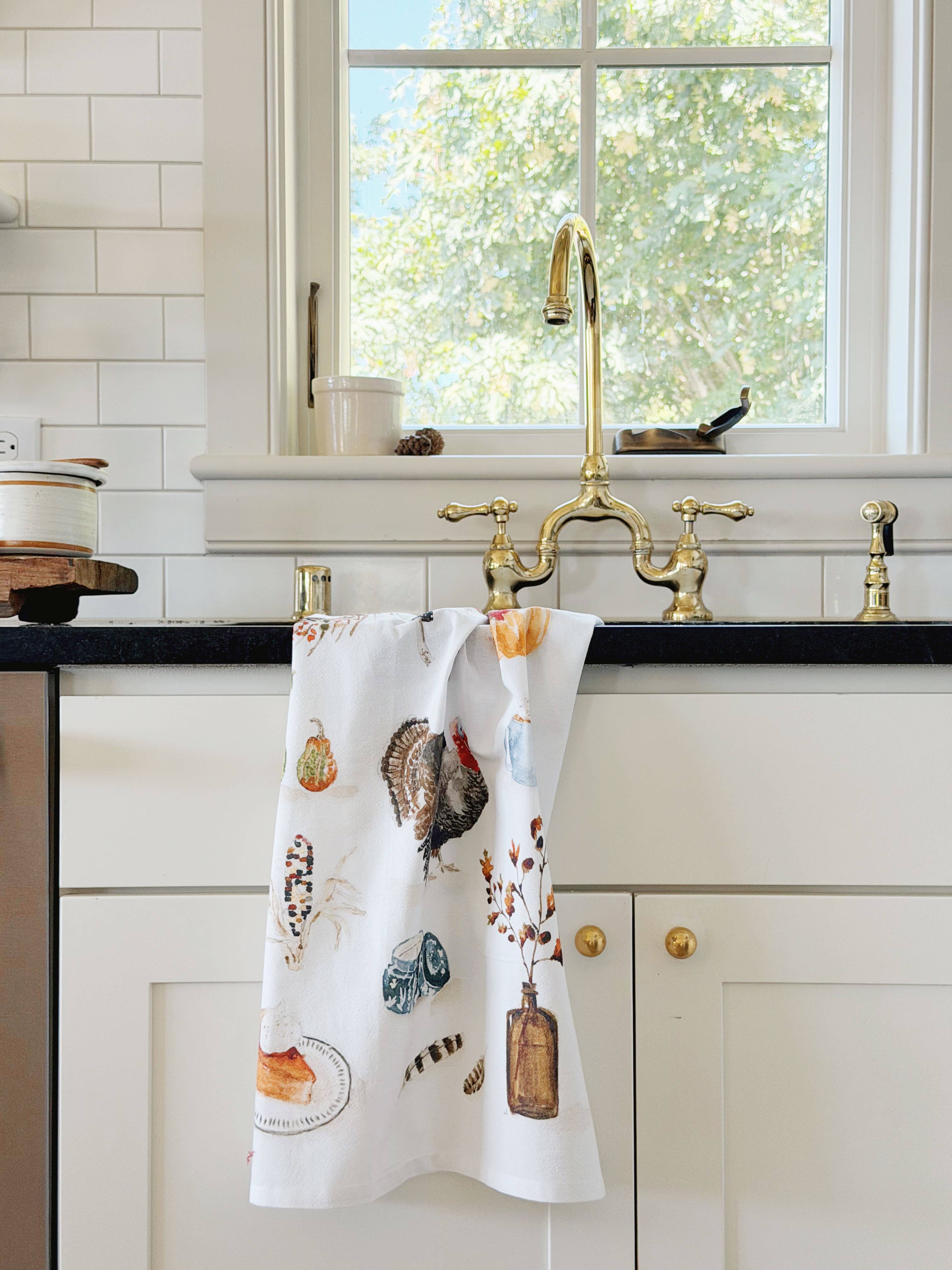 Thanksgiving Cotton Flour Sack Tea Towel