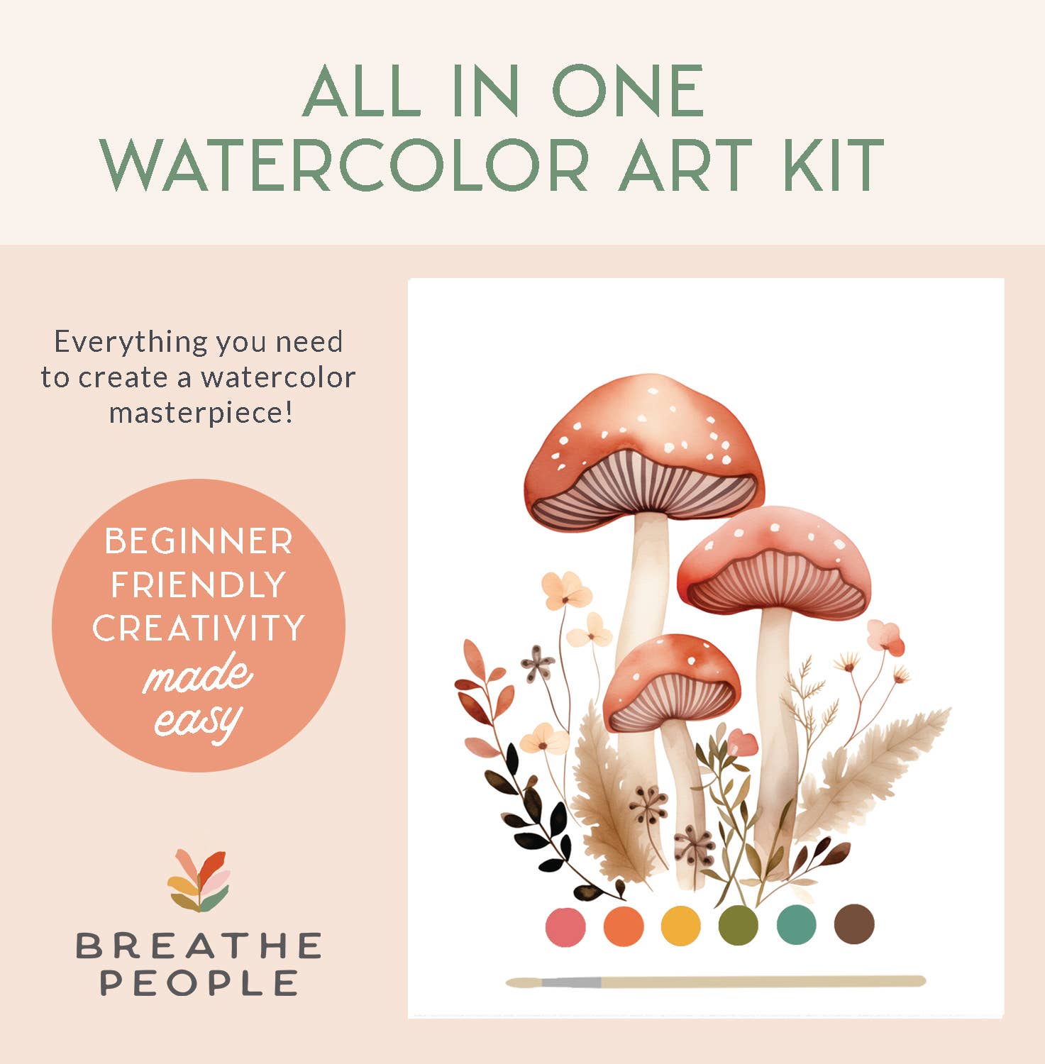 All-In-One Watercolor Kit - Mushroom Forest