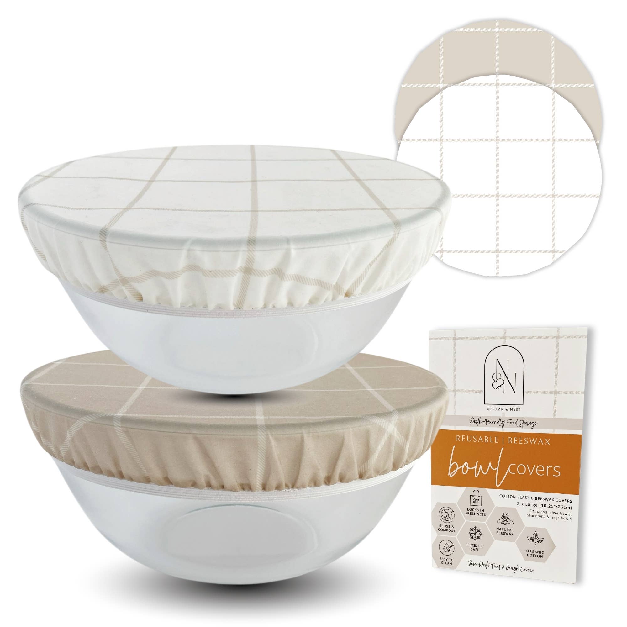 Beeswax Bowl Covers for Bread Proofing and Food Storage