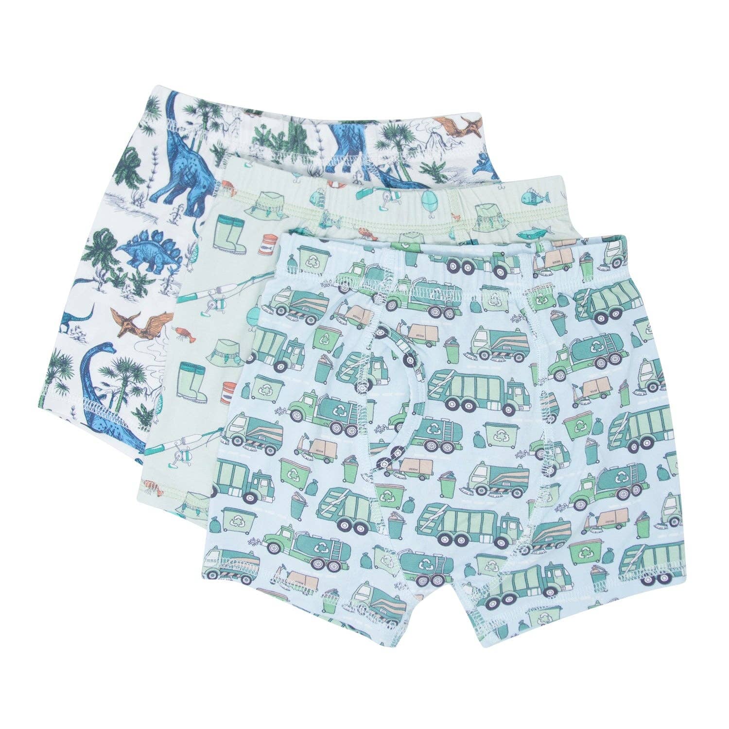 Boy's Brief 3-Pack - Cast A Line/Recycle/Dinoland: Cast A Line/Recycle/Dinoland / Boy / 7 Years