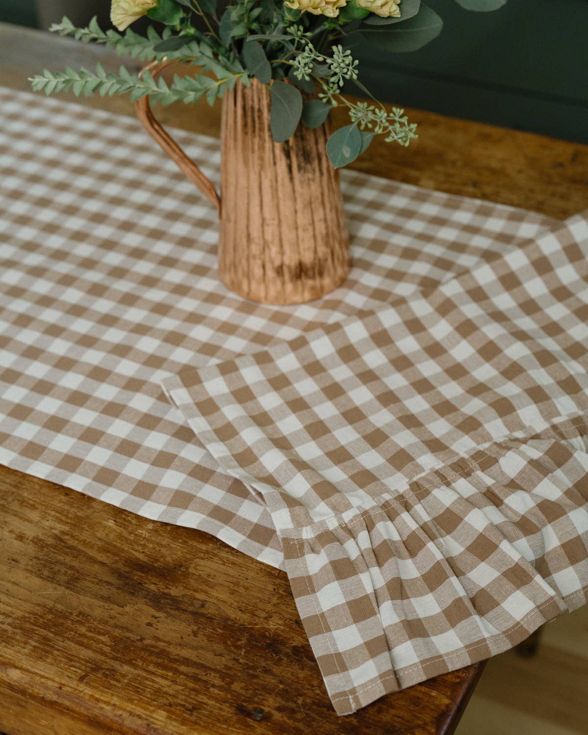 Galley and Fen - Hazelnut Gingham Table Runner