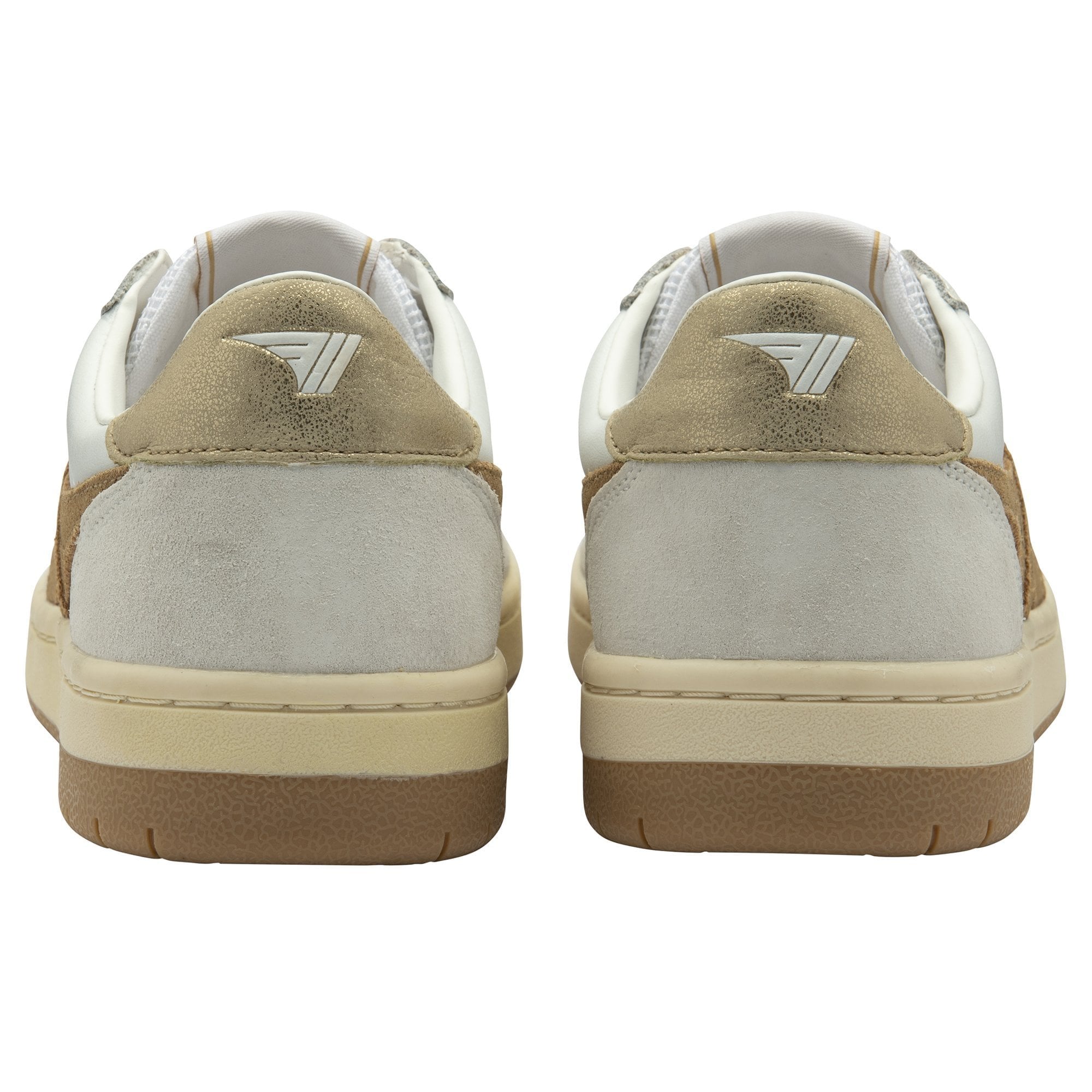 Gola Hawk trainer in White/Light Caramel/Gold