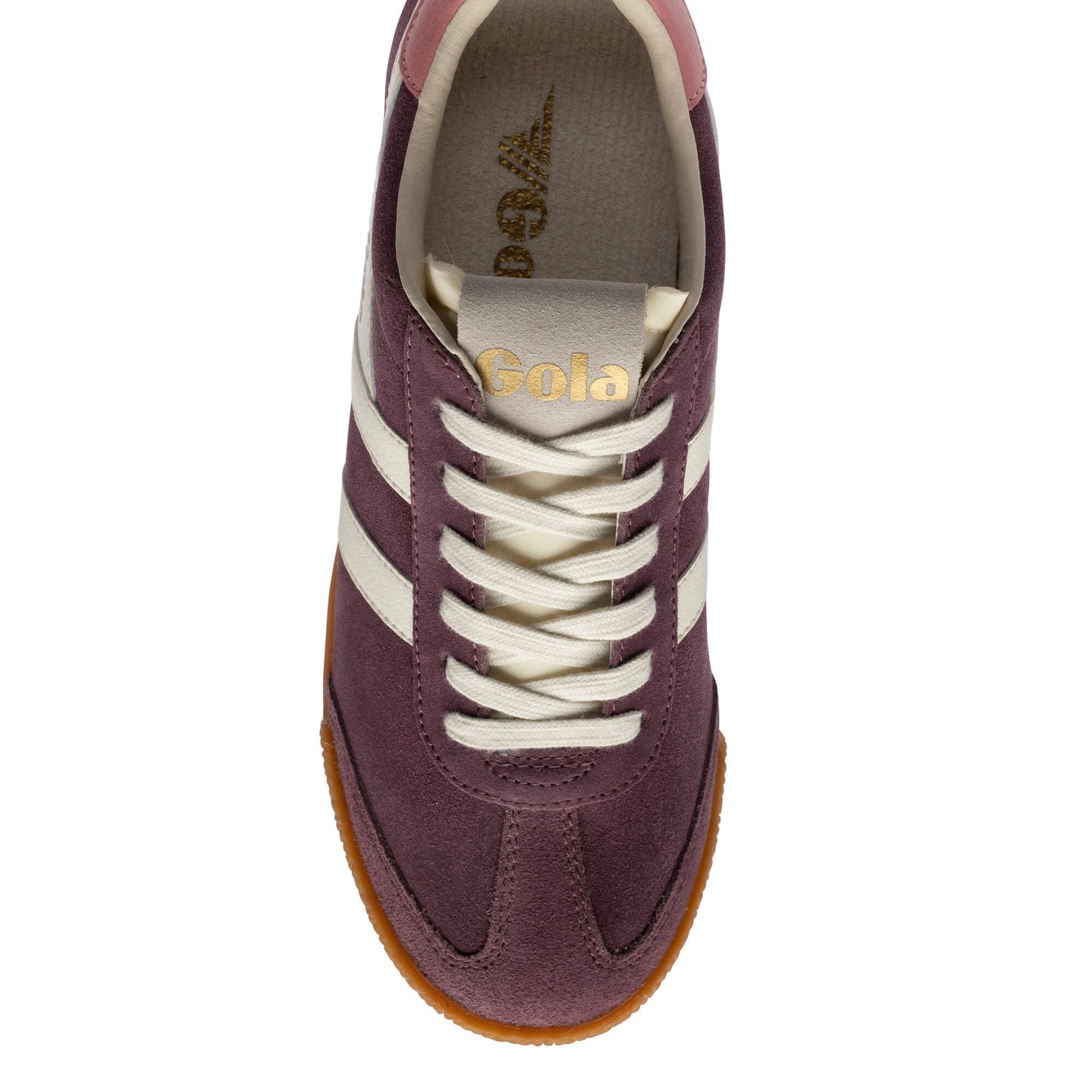 Gola Elan trainer in Windsor Wine/Off White/Coral Pink