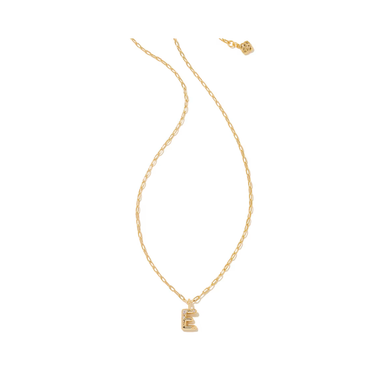 Kendra Scott Crystal Gold Letter E Pendant Necklace