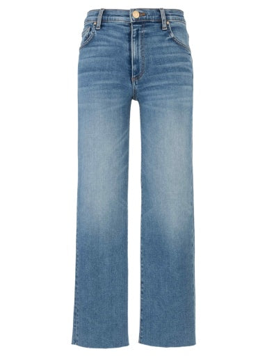 Building Avery High Rise Fab AB Easy Straight Leg Raw Hem